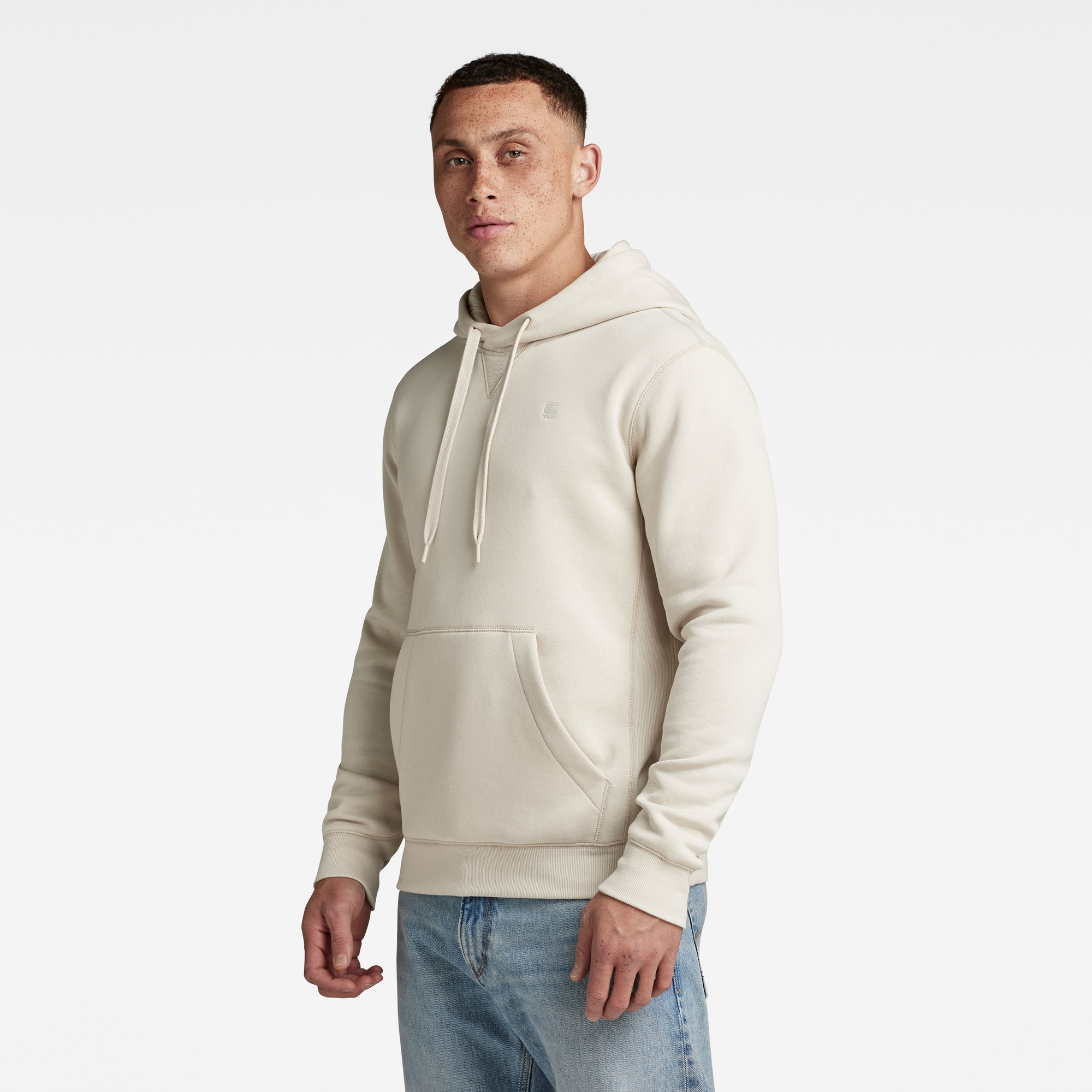 G-Star RAW Premium Core Hooded Sweater Beige Heren