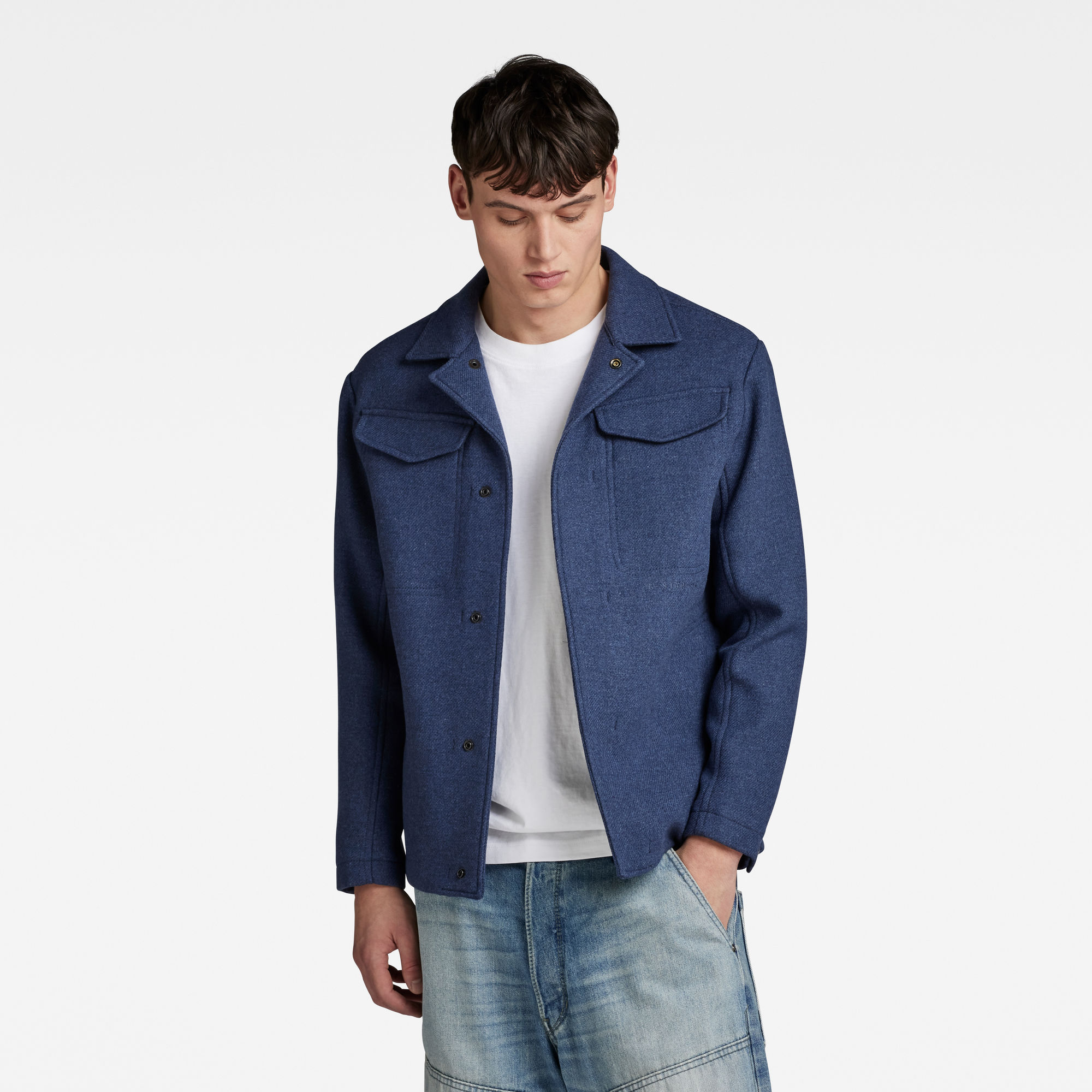 

Chore Wool Jacket - Medium blue - Men