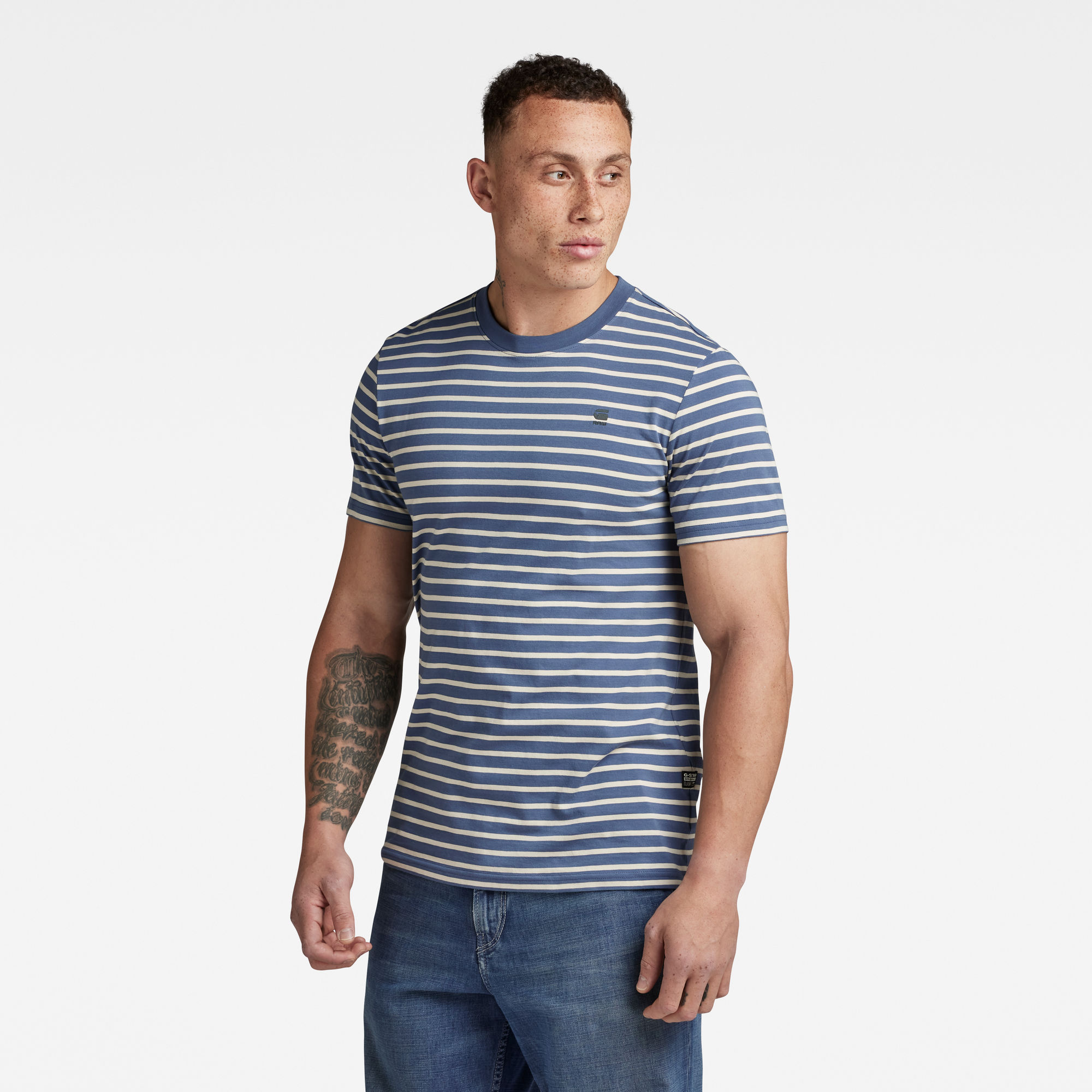G-Star RAW Stripe Slim T-Shirt Meerkleurig Heren