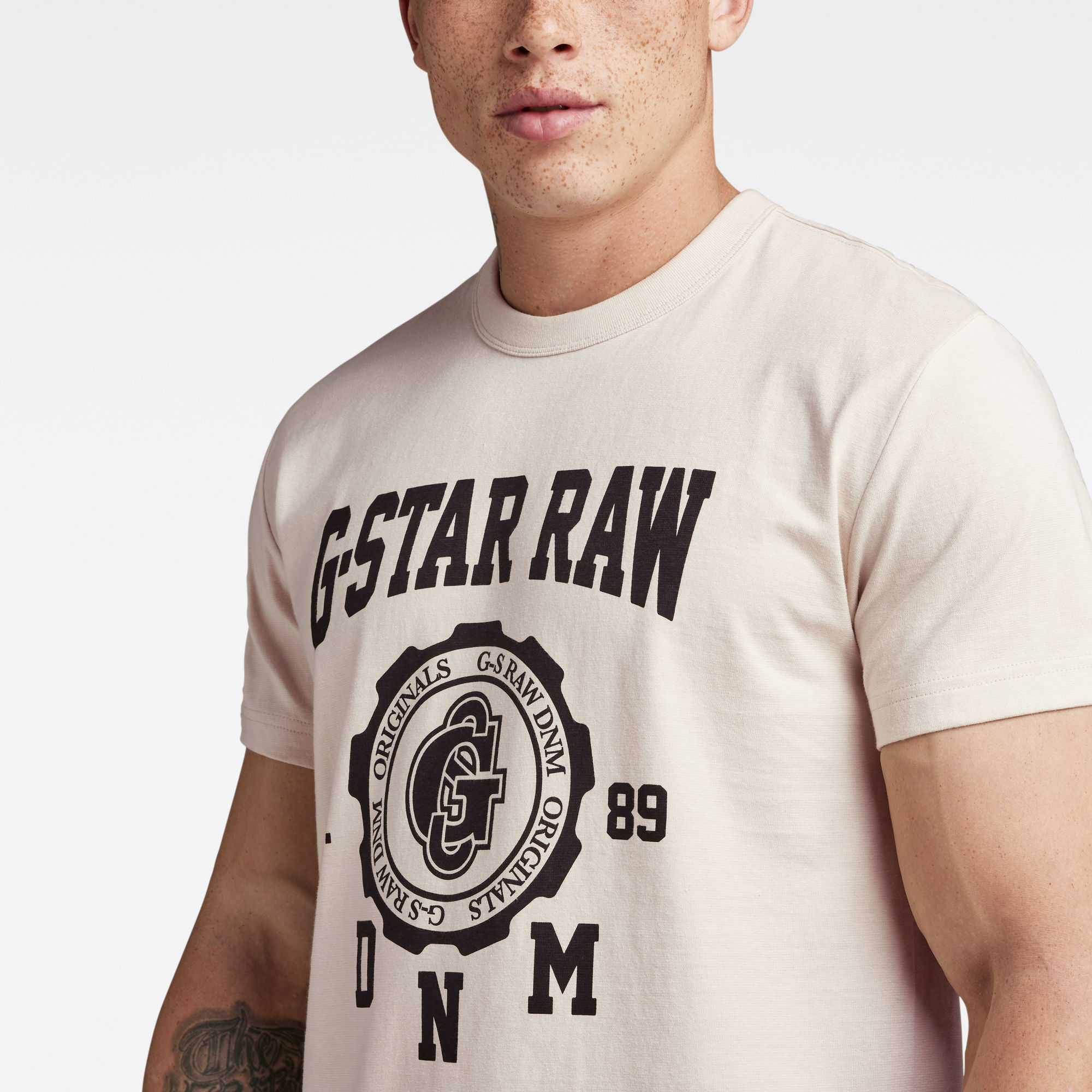 G-Star RAW Collegic T-Shirt Wit Heren