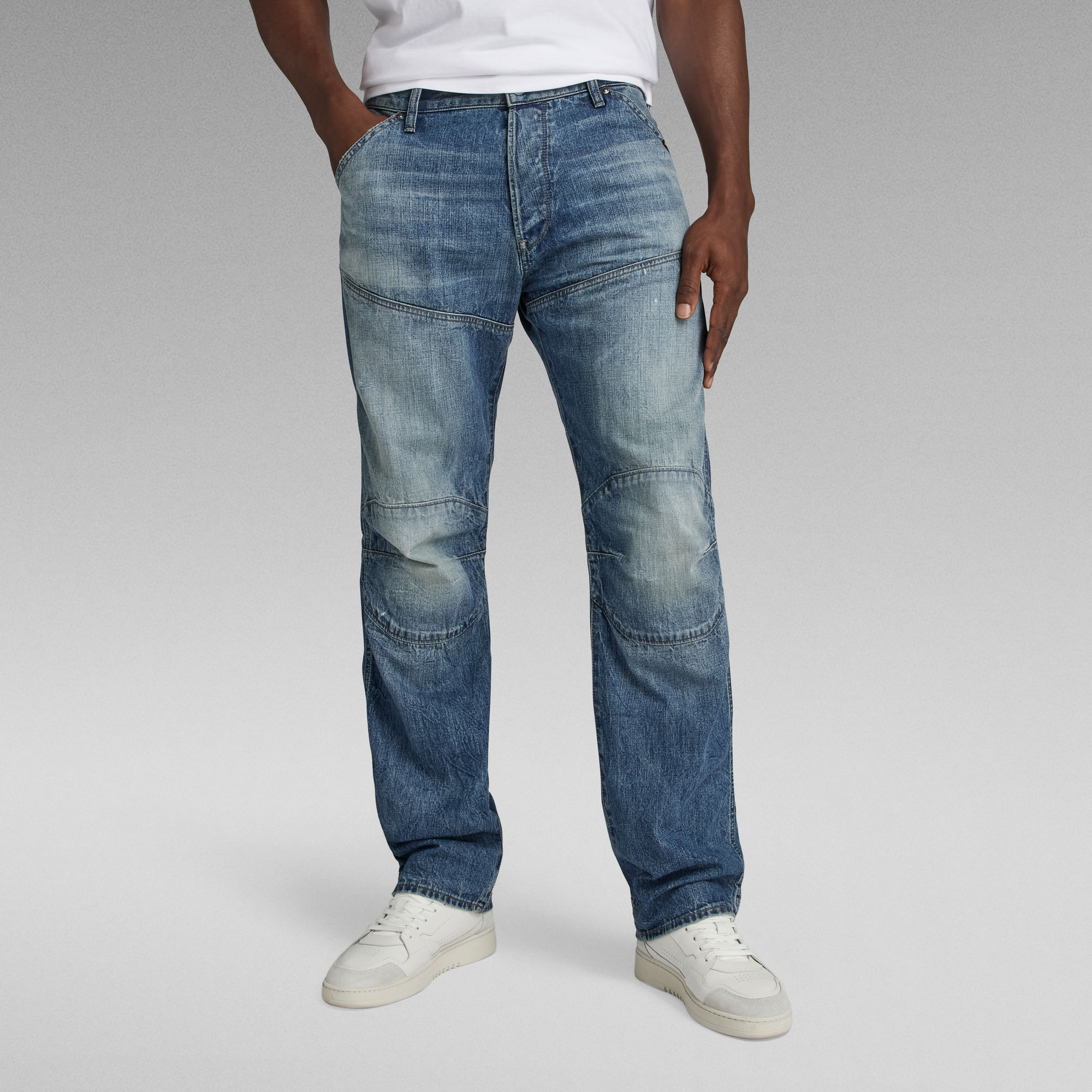 G-Star RAW 5620 G-Star Elwood 3D Regular Jeans Midden blauw Heren