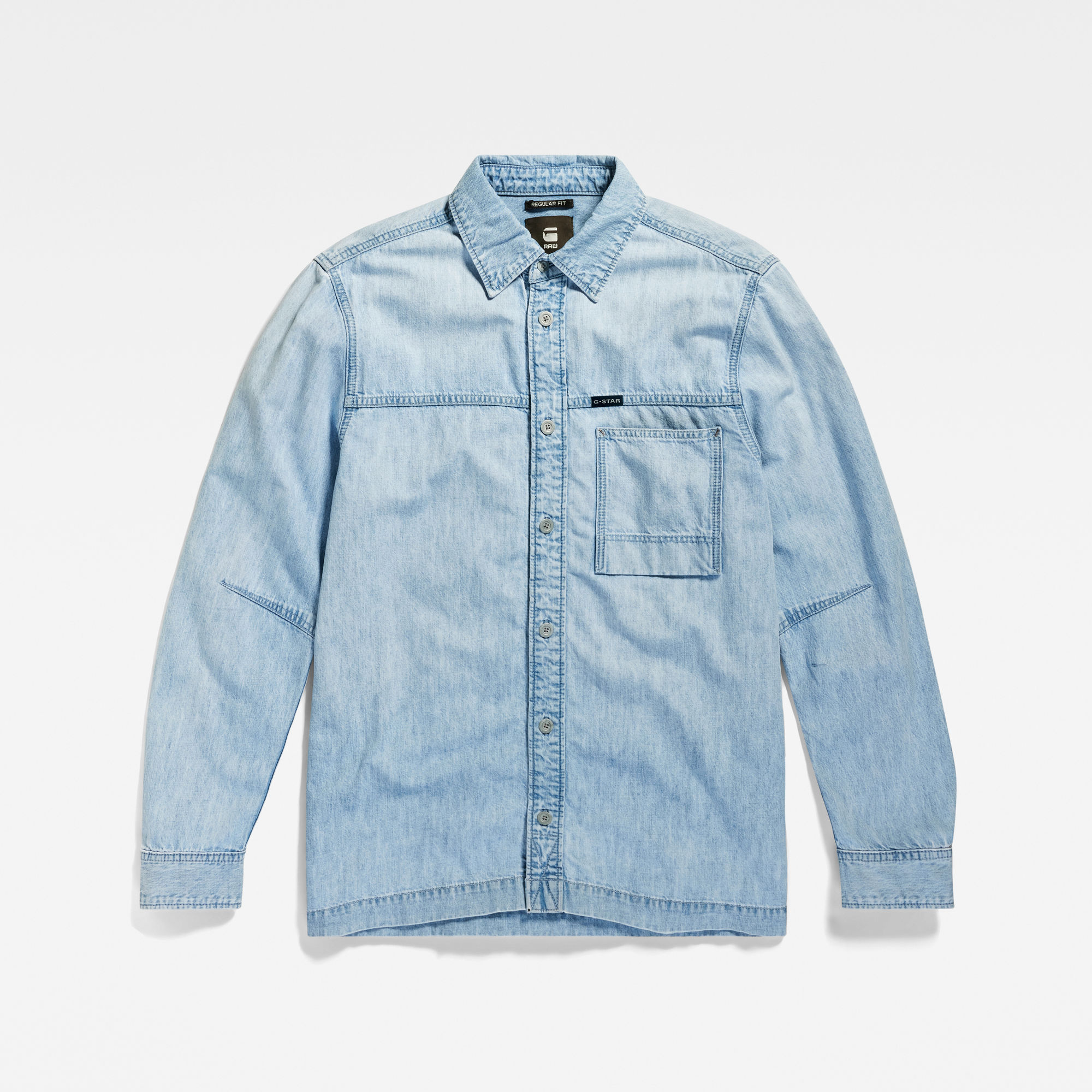 G-Star RAW 1-Pocket Regular Denim Shirt Lichtblauw Heren