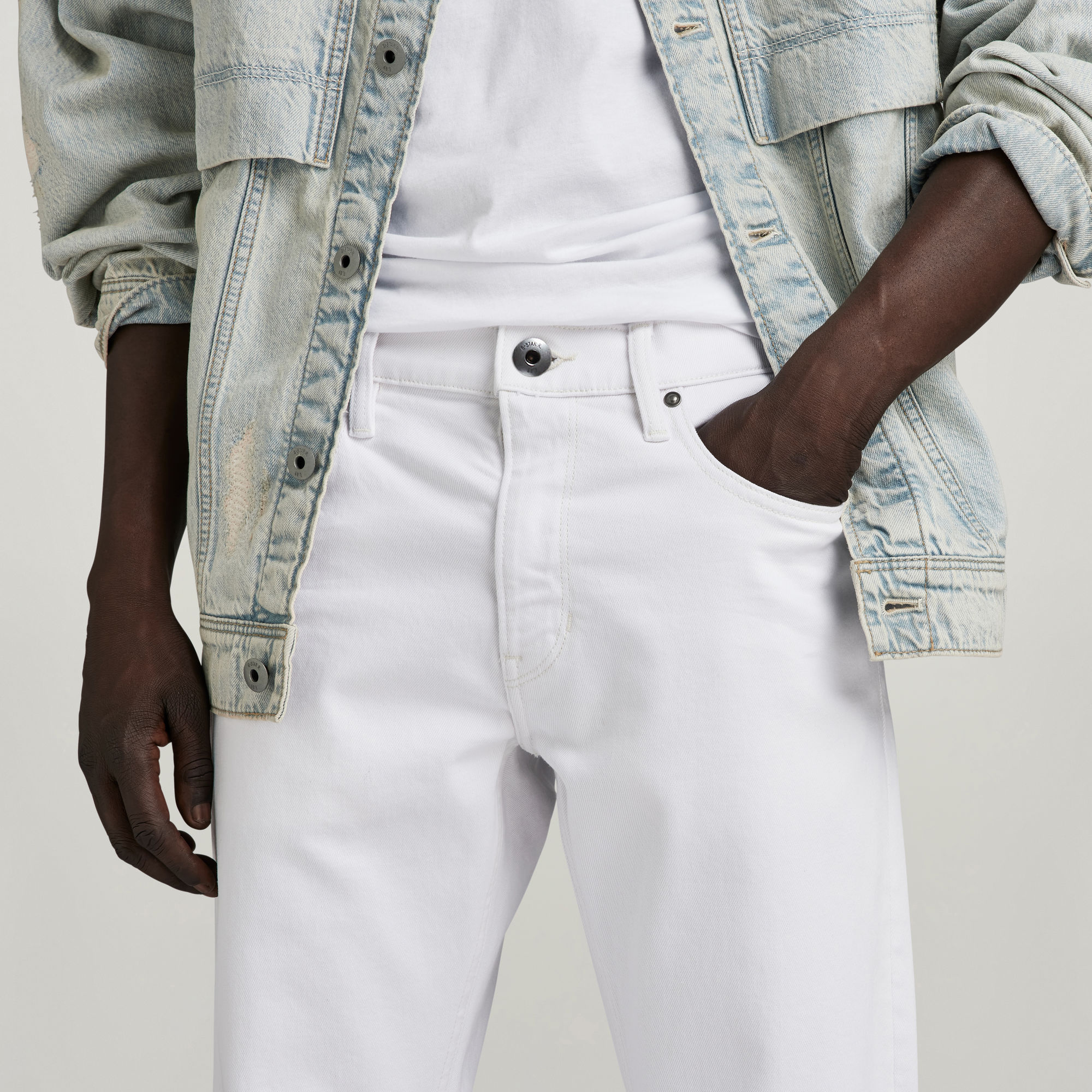 G-Star RAW Mosa Straight Jeans Wit Heren