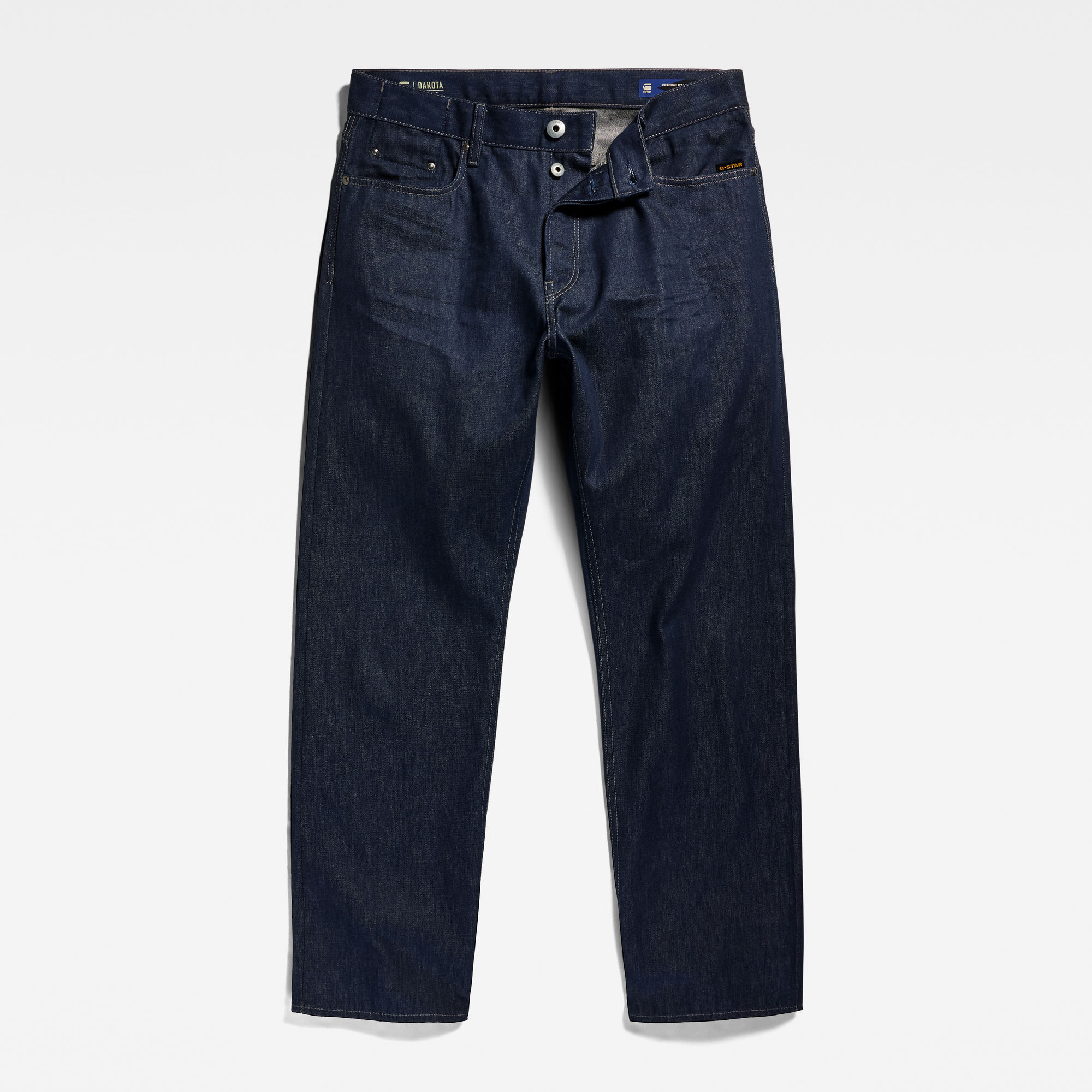 G-Star RAW Dakota Regular Straight Selvedge Jeans Donkerblauw Heren