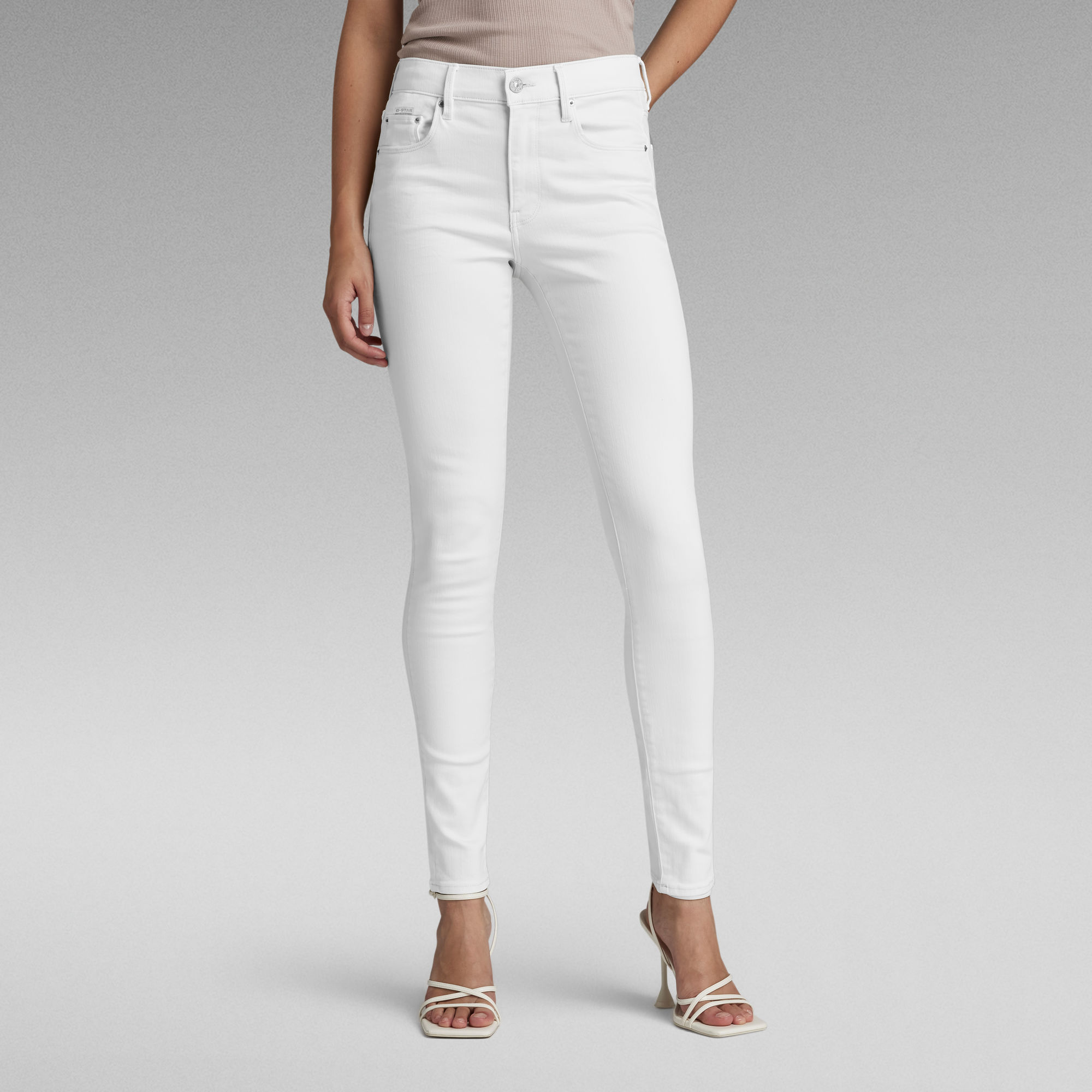 G-Star RAW 3301 high waist skinny jeans paper white gd