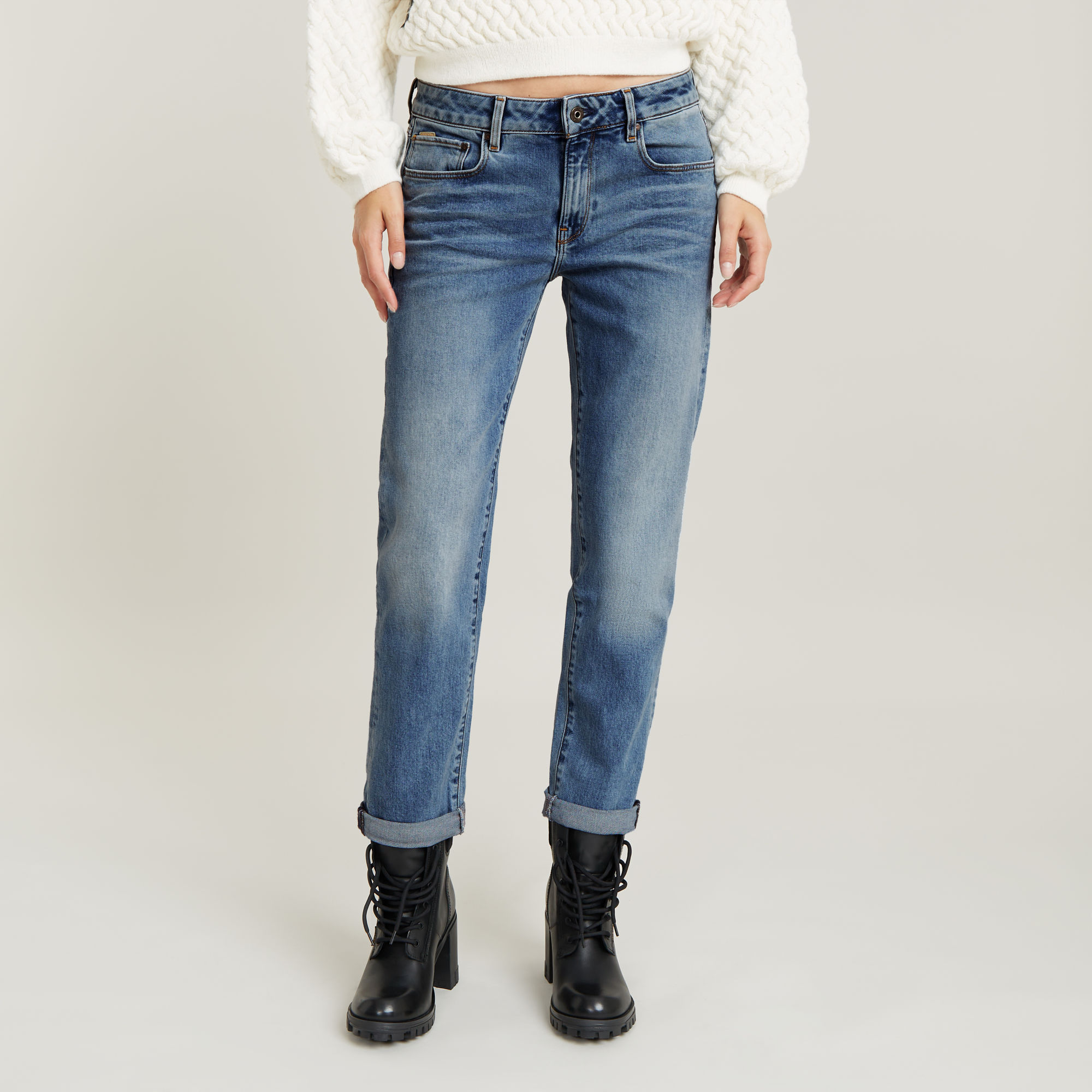 Kate Boyfriend Jeans - Mittelblau - Damen