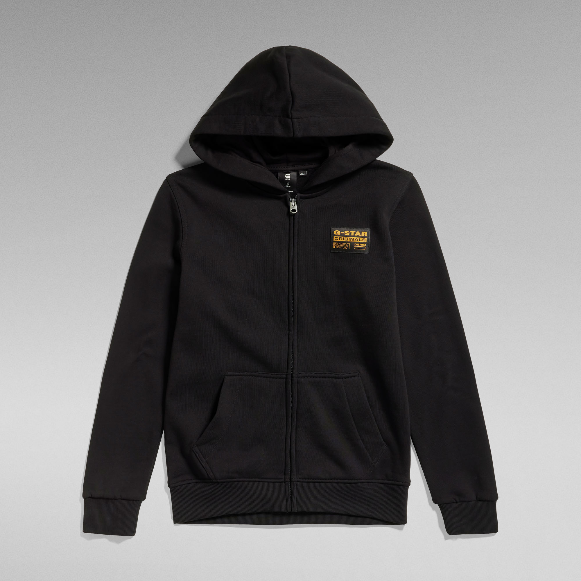 

Kids Hooded Zip Thru Cardigan Originals Patch - Schwarz - jungen