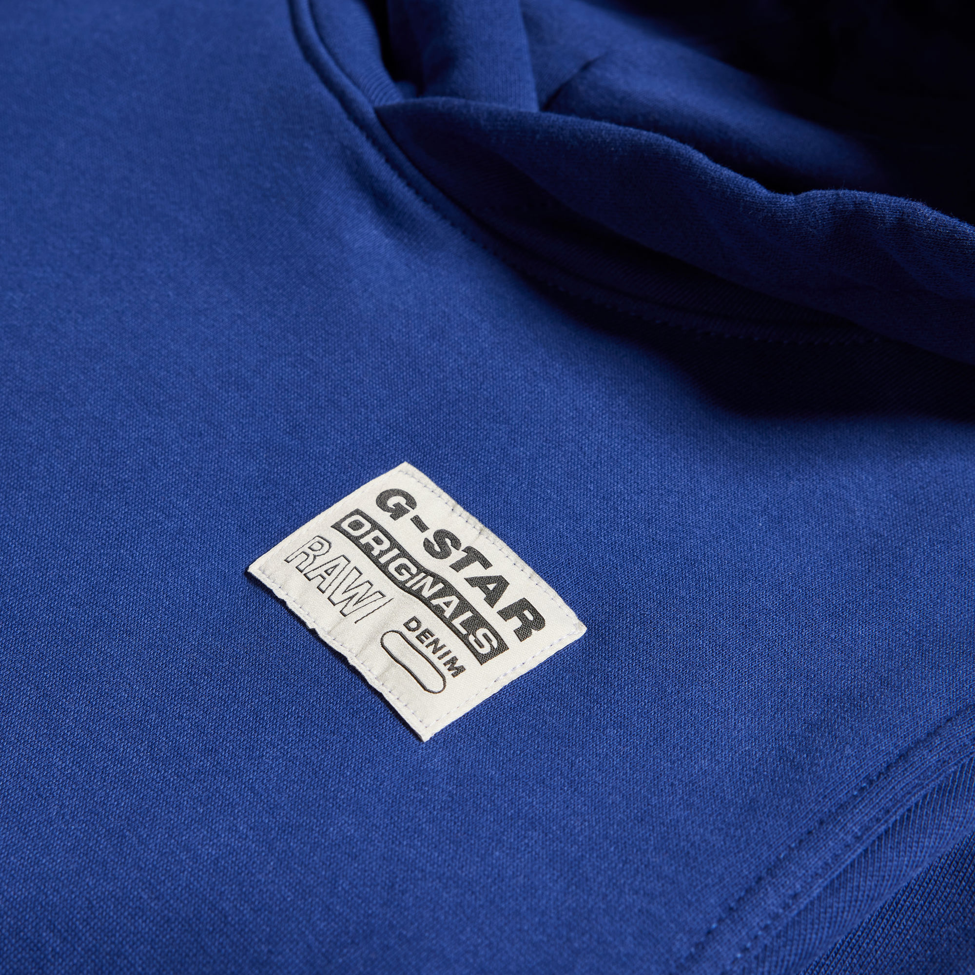 G-Star RAW Jongens Hooded Sweater Originals Patch Midden blauw jongens