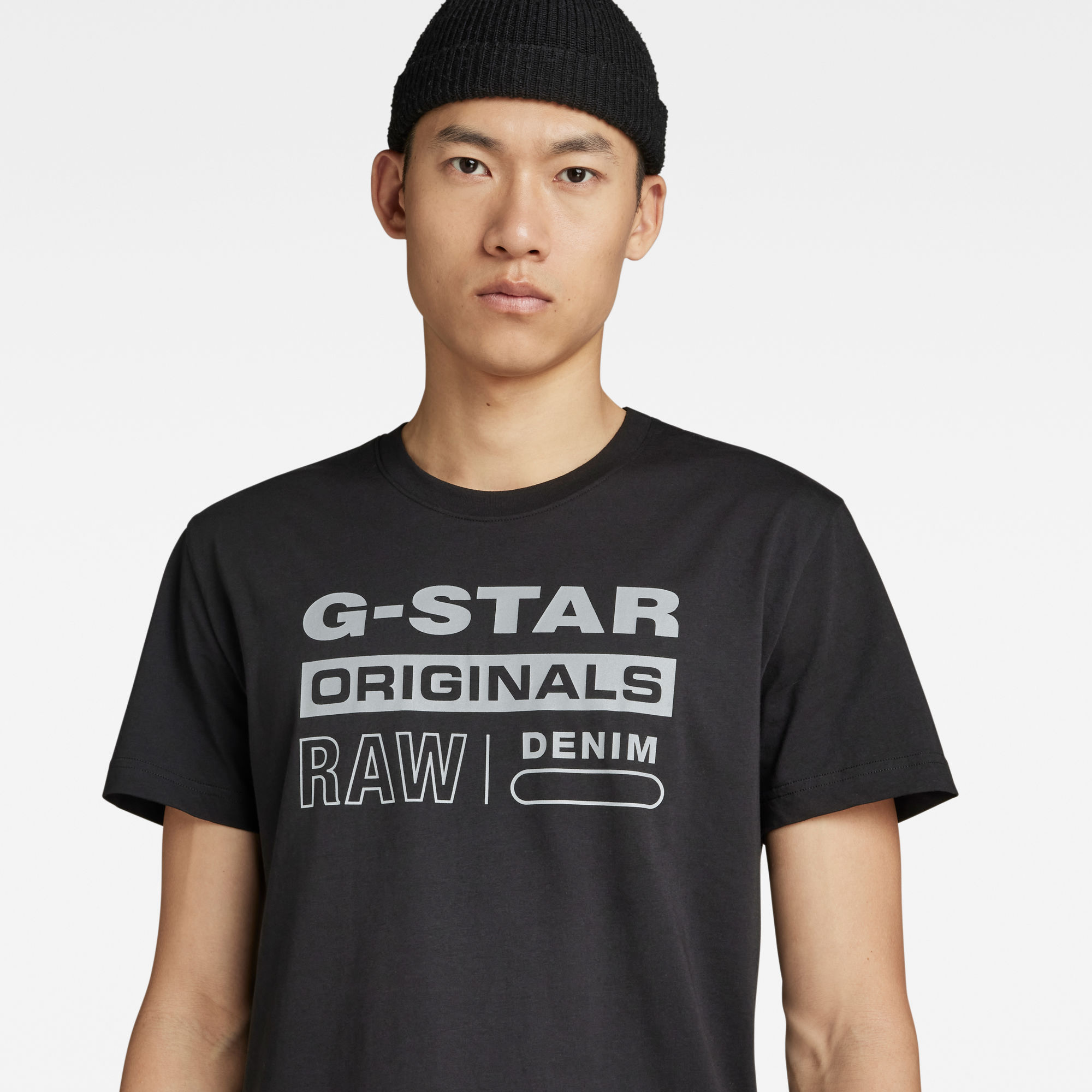 G-Star RAW Reflective Originals Graphic T-Shirt Zwart Heren