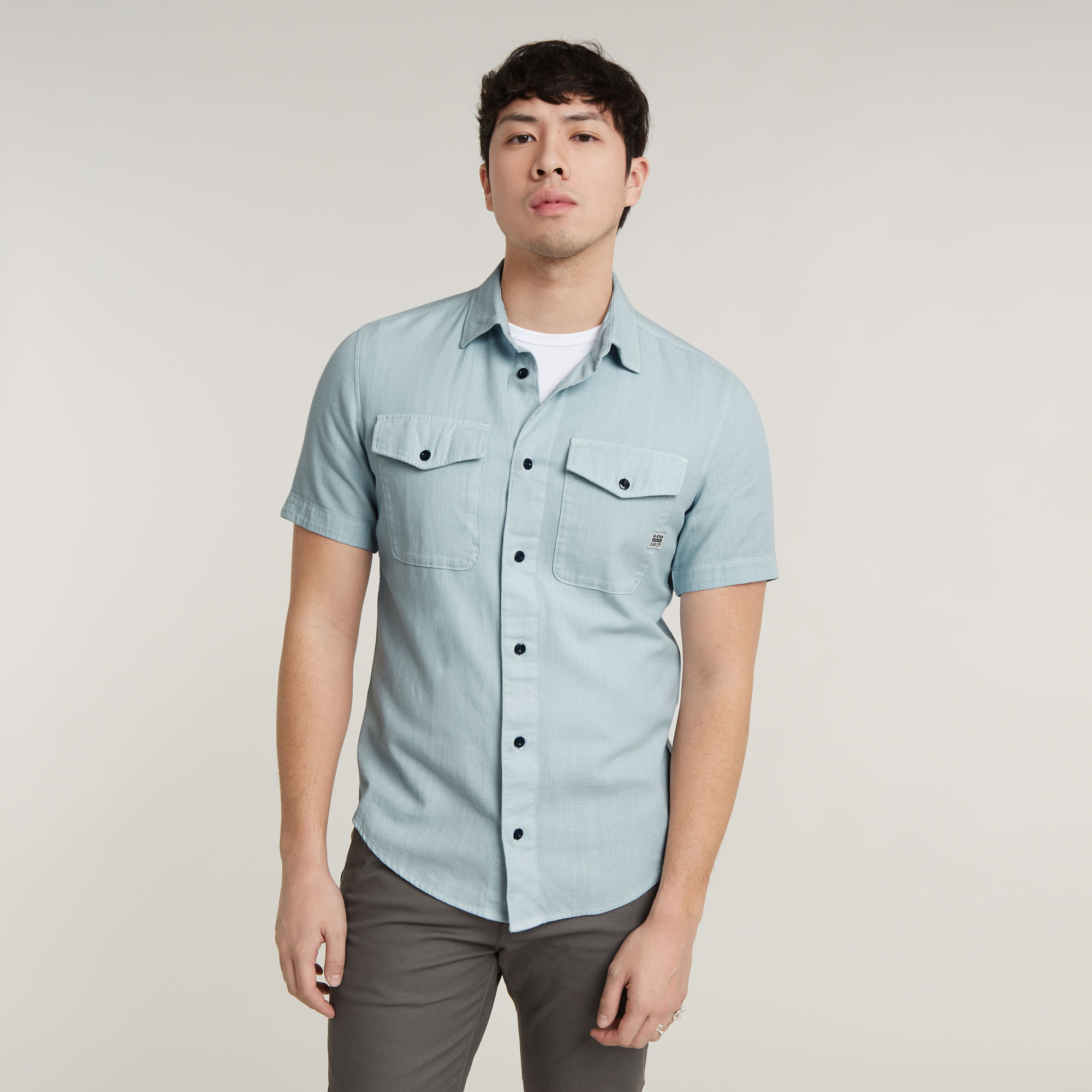 

Marine Slim Shirt - Medium blue - Men