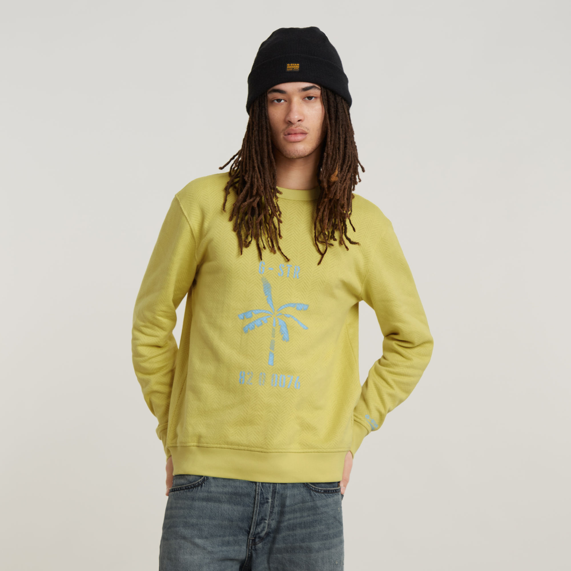 

Musa Palm Stencil Sweater - Groen - Heren