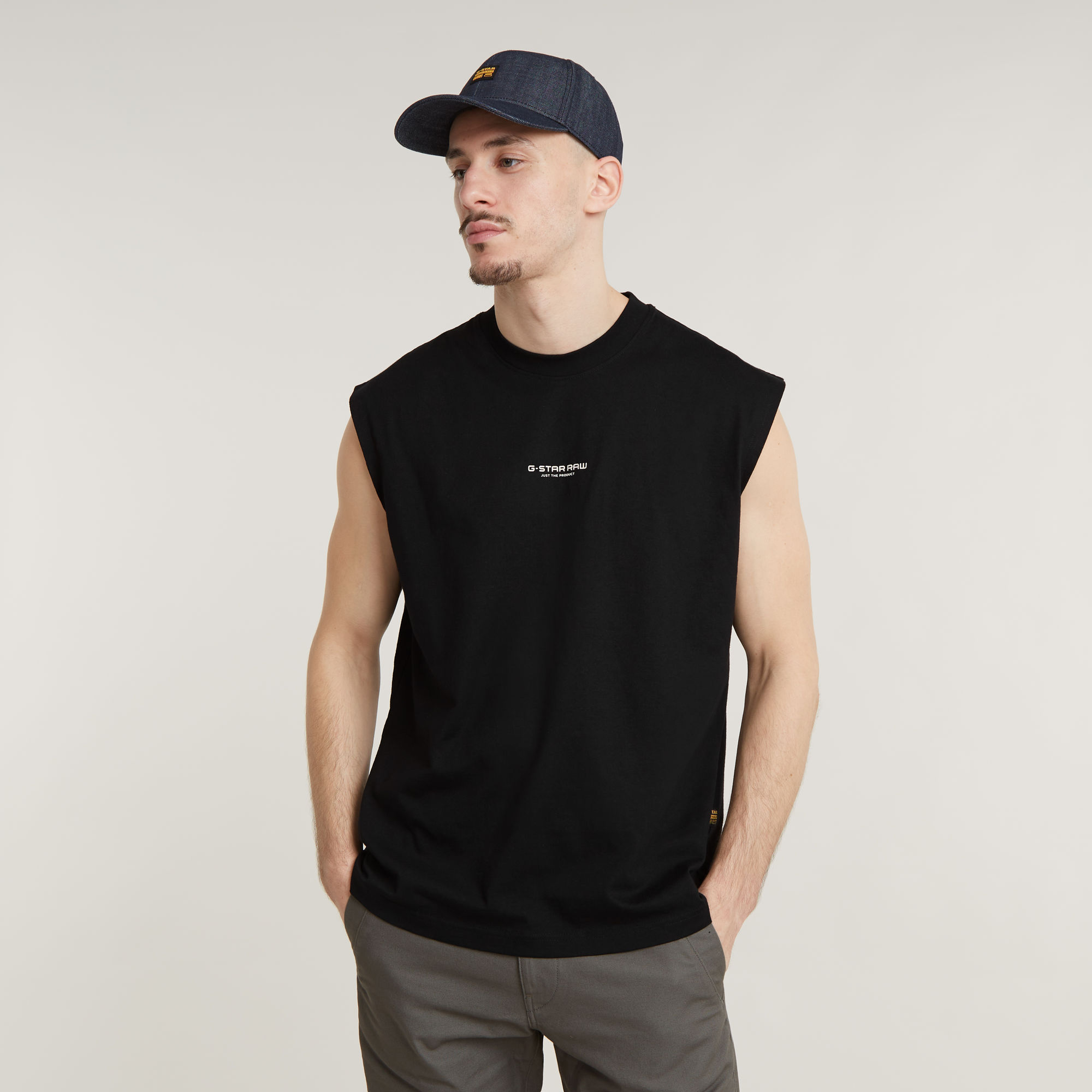 

Boxy Sleeveless T-Shirt - Zwart - Heren