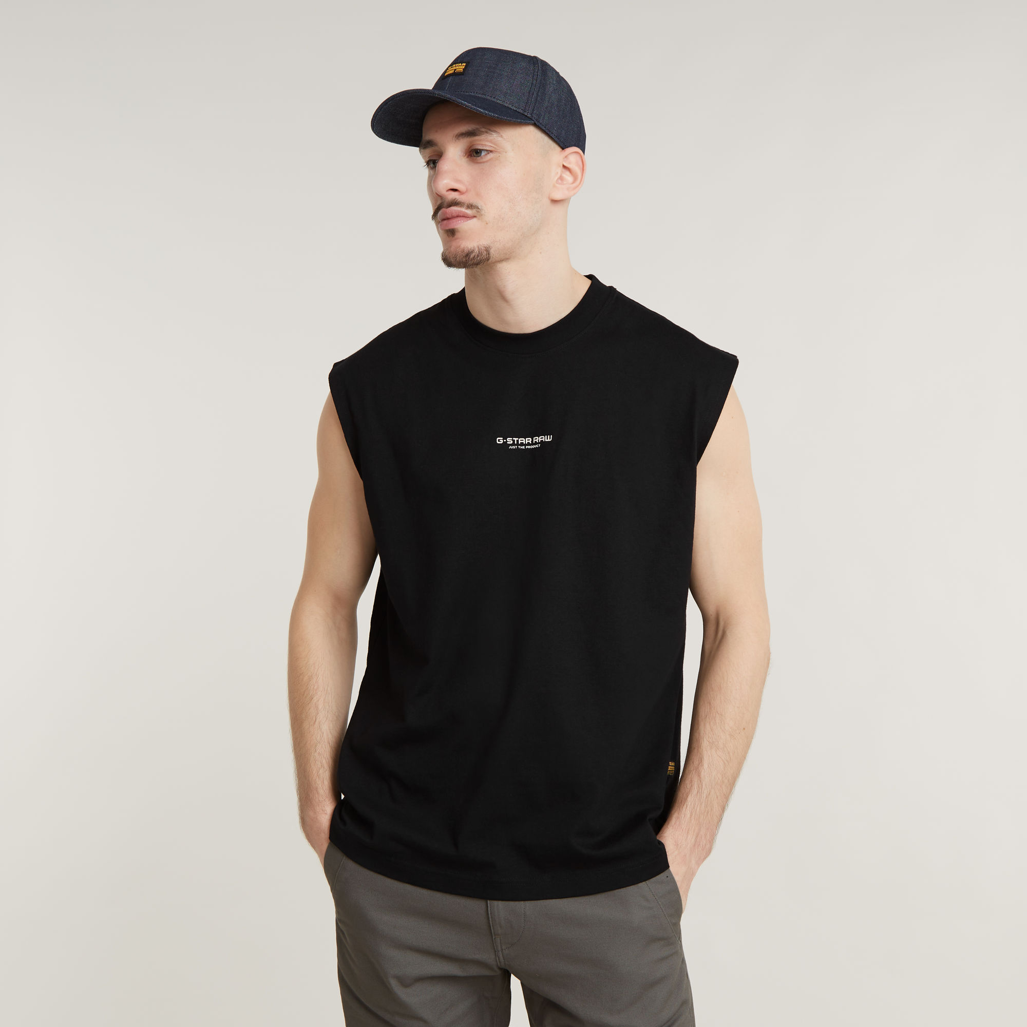 G-Star RAW Boxy Sleeveless T-Shirt Zwart Heren