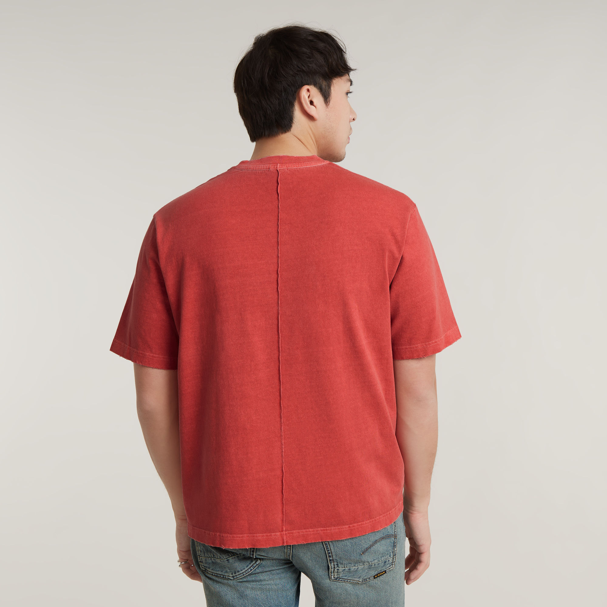 G-Star RAW Overdyed Destroyed Boxy T-Shirt Roze Heren