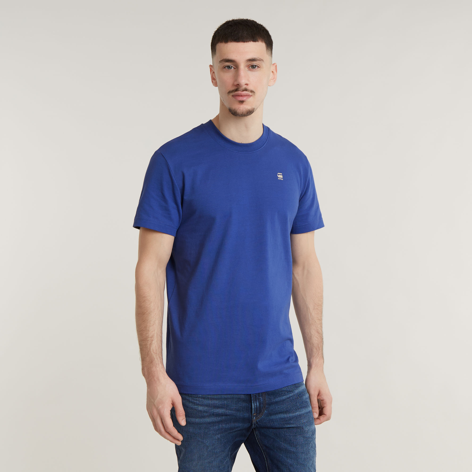 

RAW Painted Back Graphic T-Shirt - Midden blauw - Heren