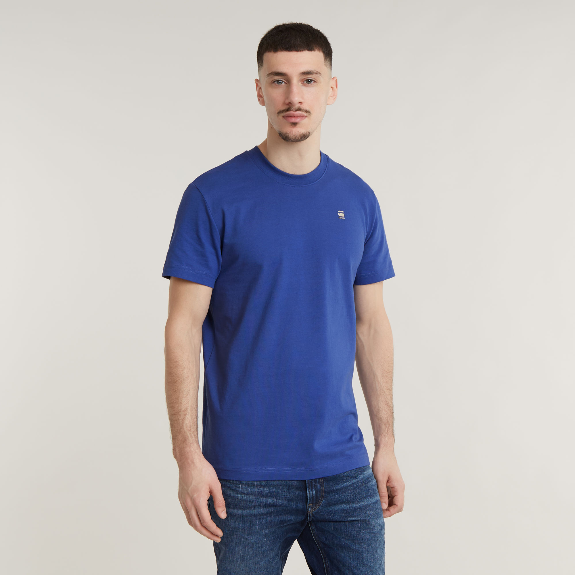 

RAW Painted Back Graphic T-Shirt - Medium blue - Men