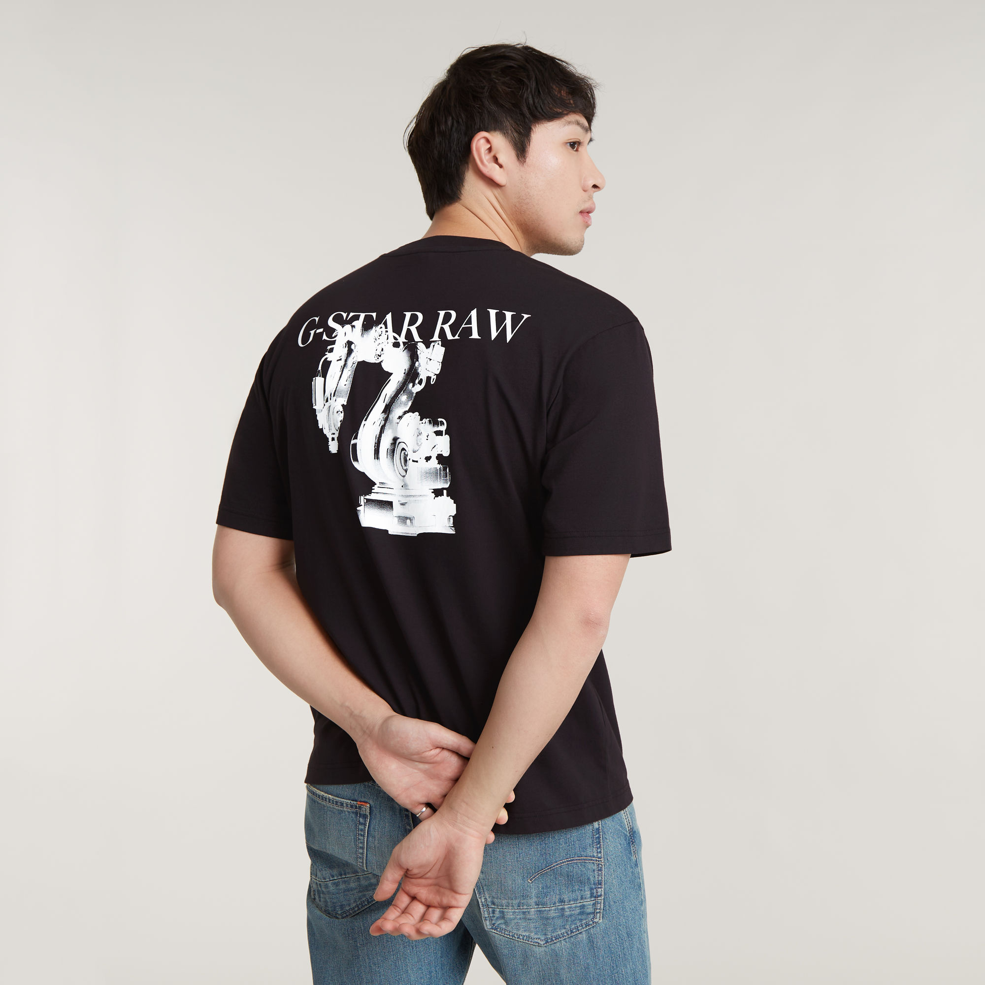 G-Star RAW Industry Back Graphic Boxy T-Shirt Zwart Heren