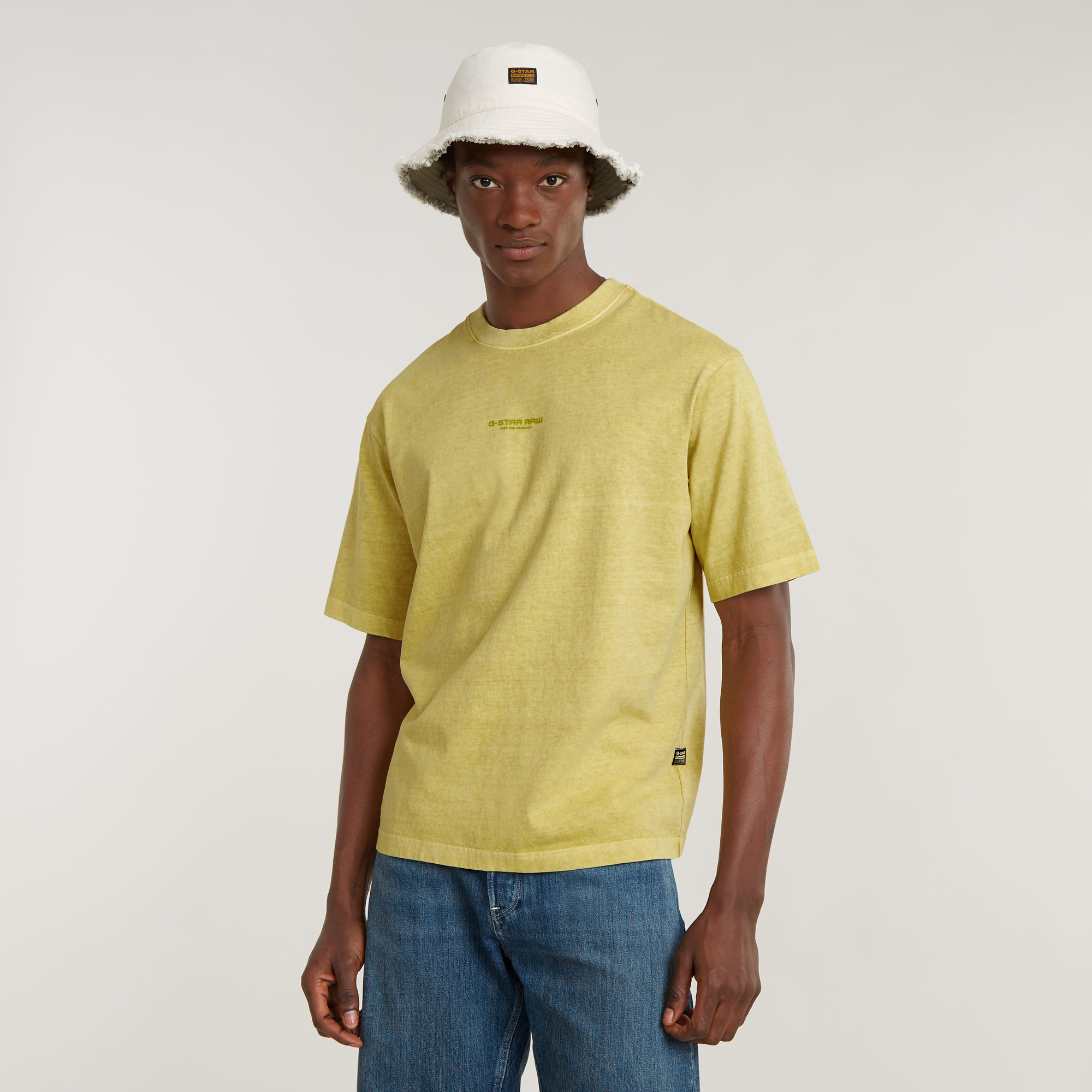 

Overdyed Center Chest Boxy T-Shirt - Groen - Heren