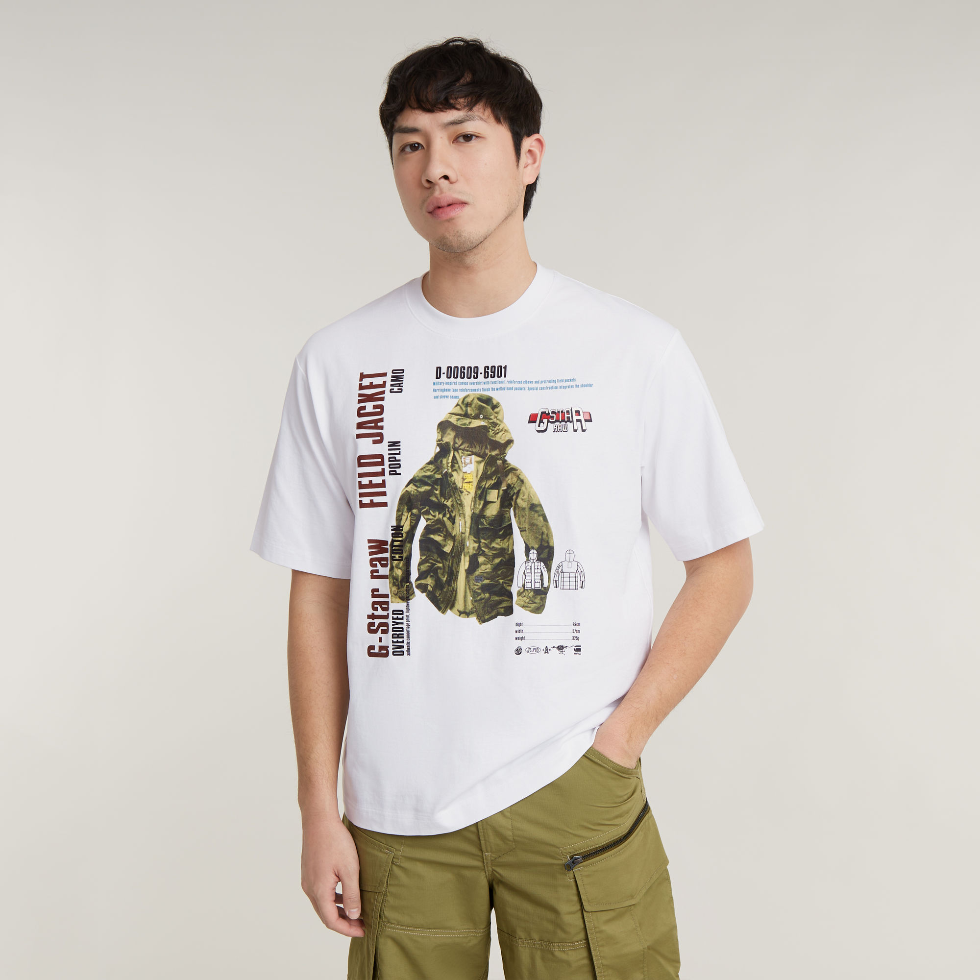 

Modelkit Print Boxy T-Shirt - white field jacket - Men