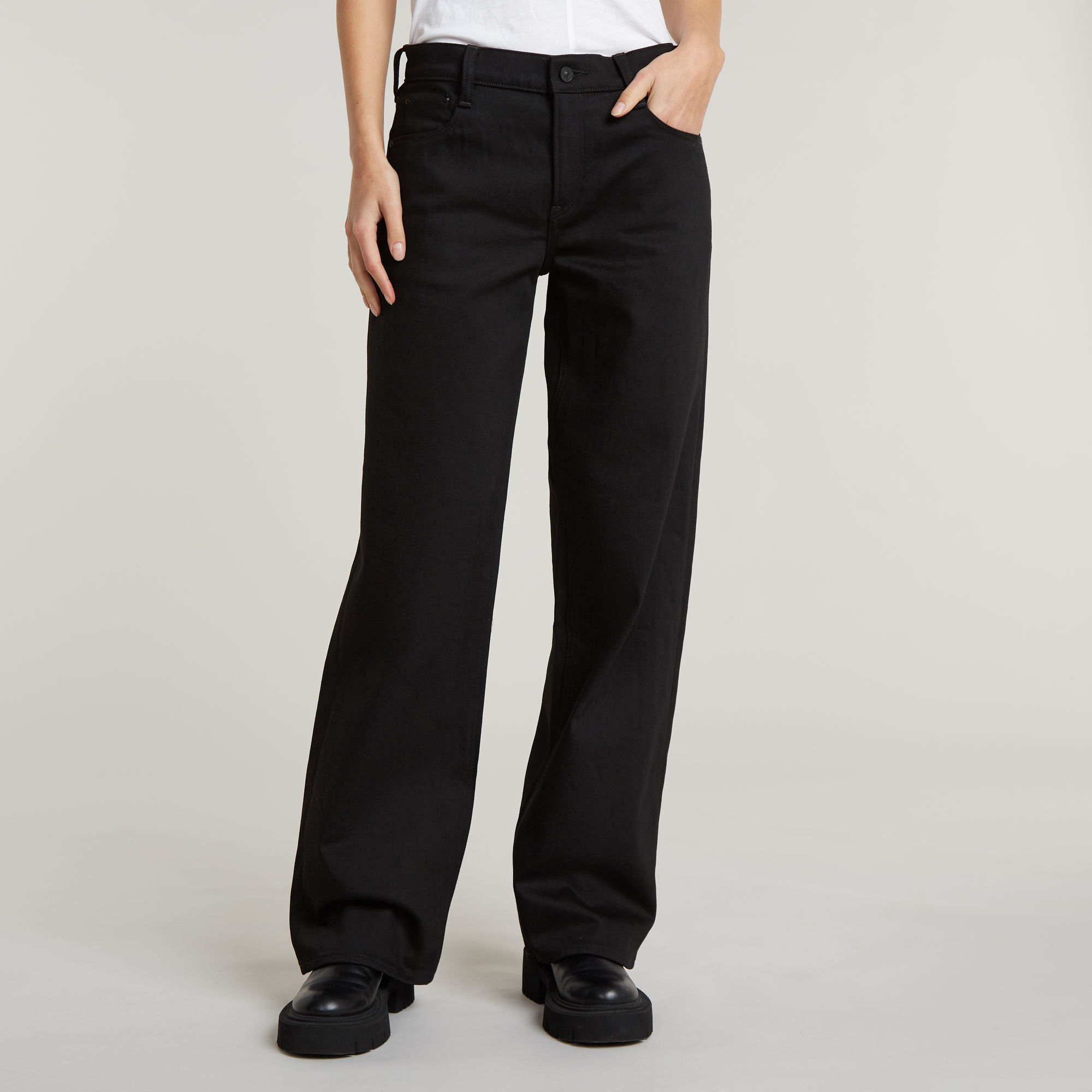 

Judee Low Waist Loose Jeans - Zwart - Dames
