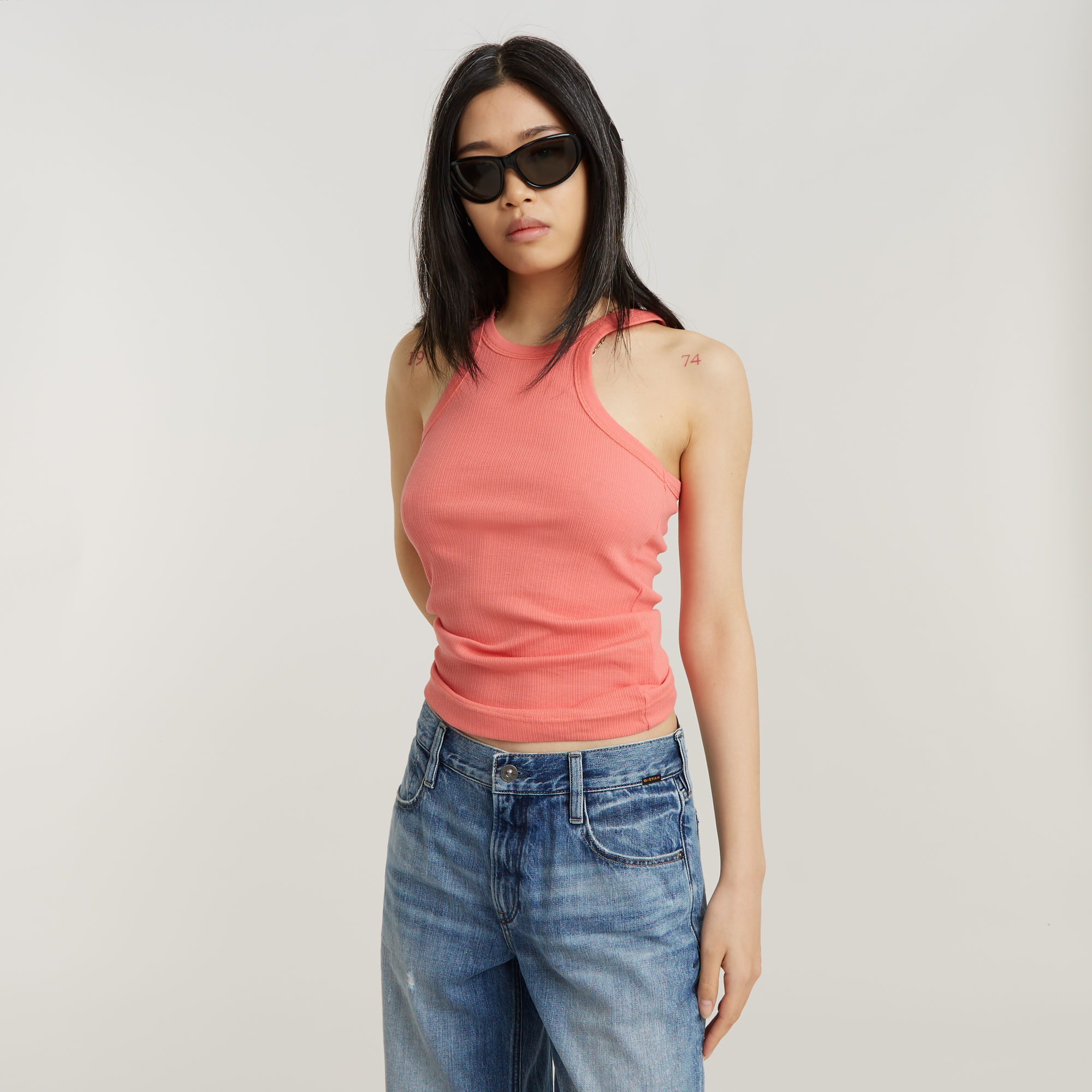 G-Star RAW Italian Army Ultra Slim Tank Top - Roze - Dames