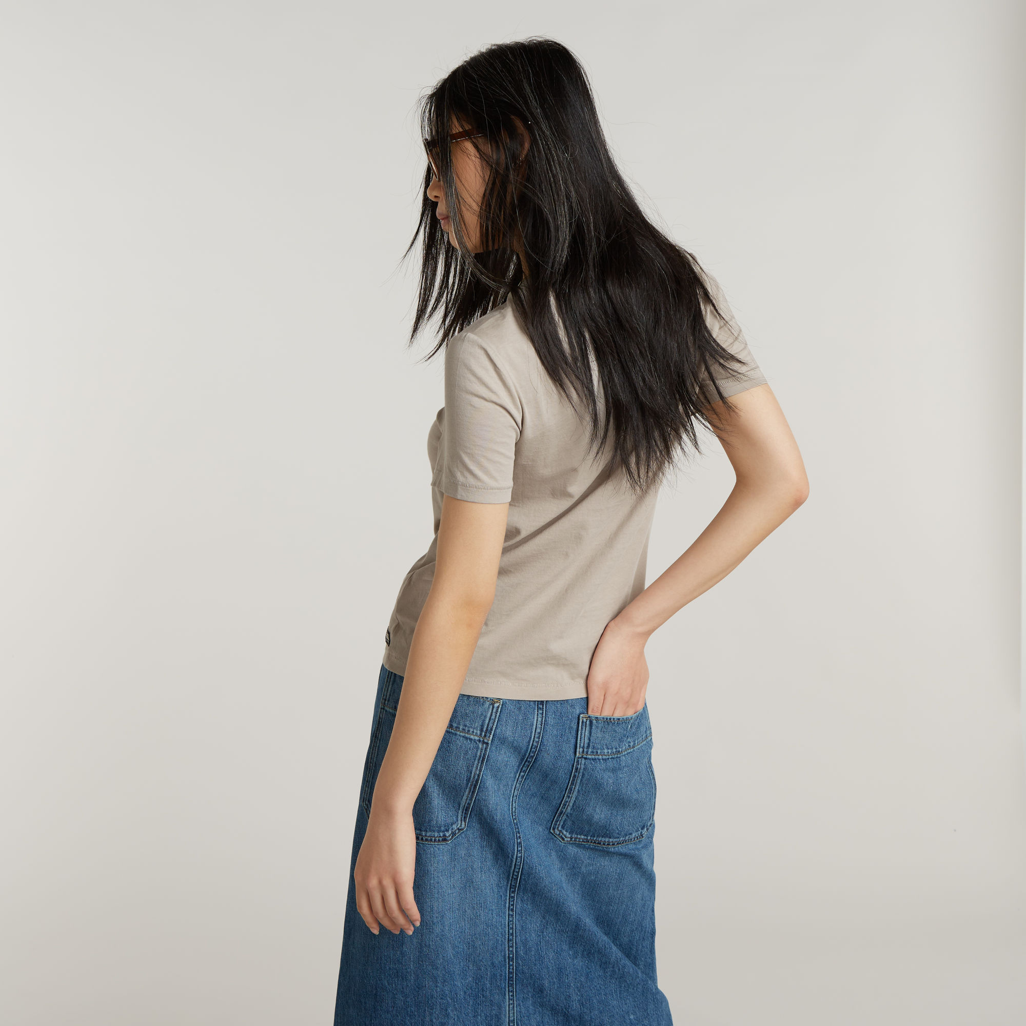 G-Star RAW Front Seam Top Beige Dames