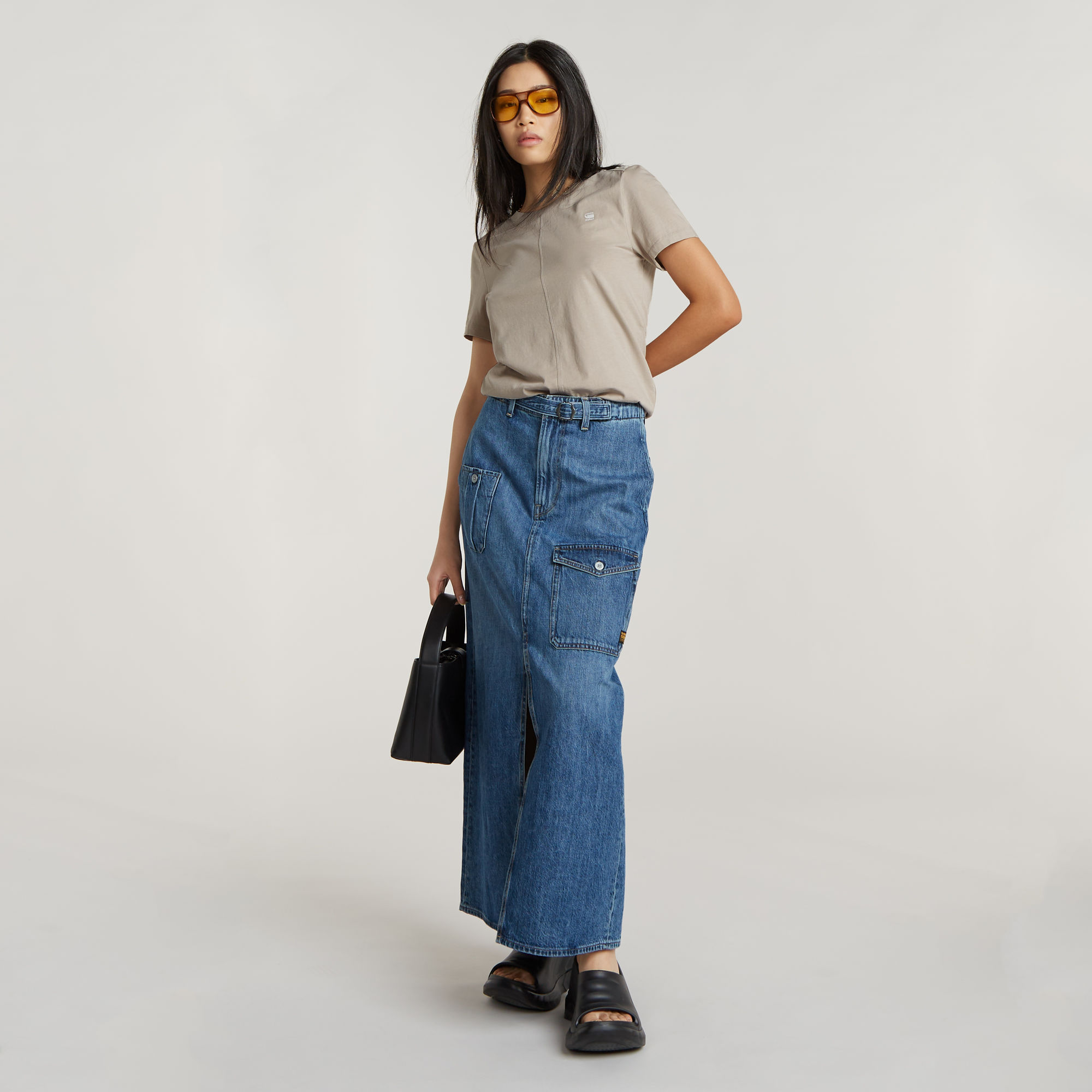 G-Star RAW Front Seam Top Beige Dames