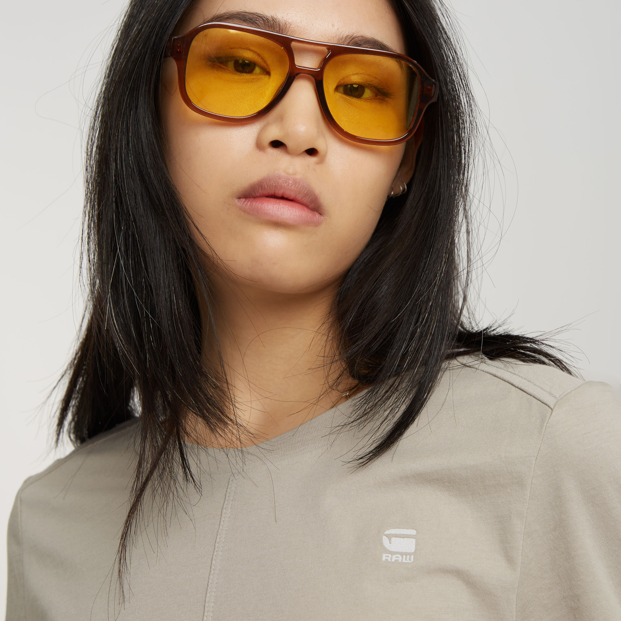 G-Star RAW Front Seam Top Beige Dames