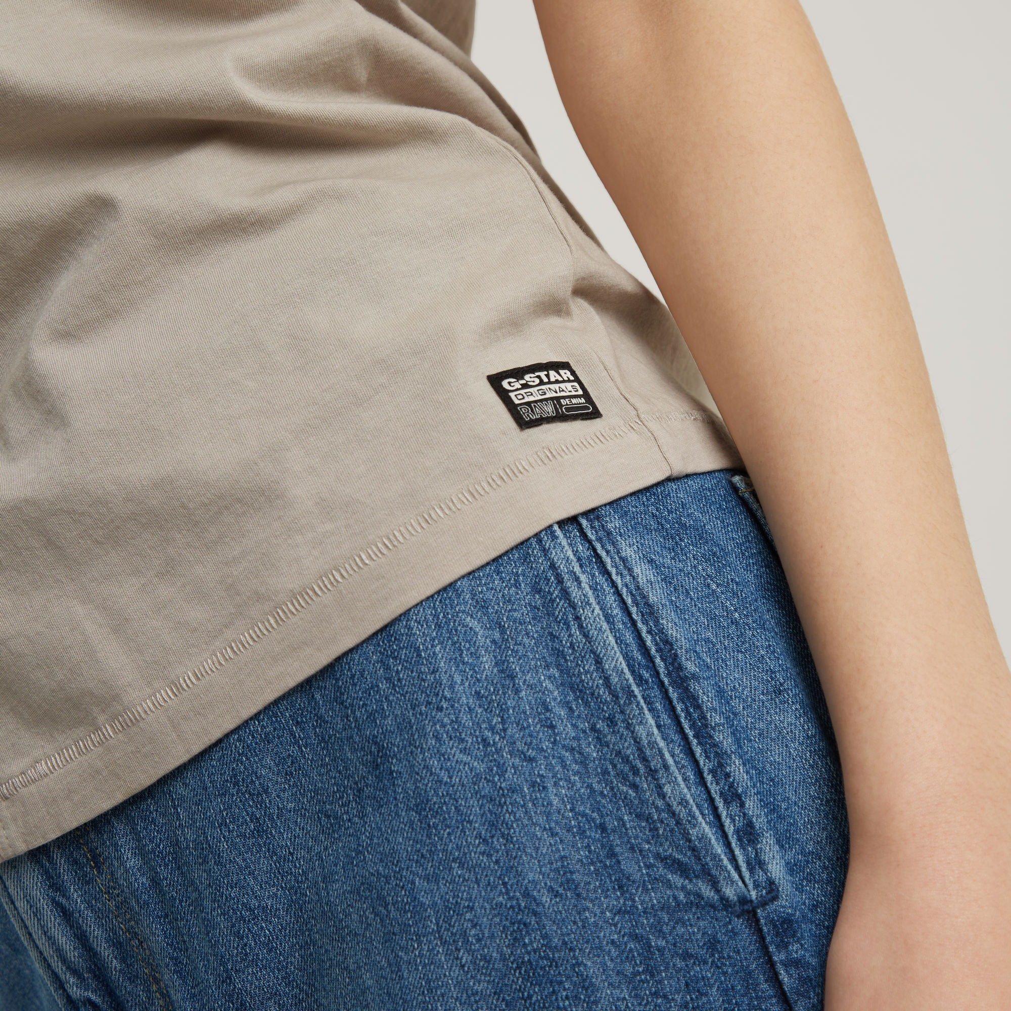 G-Star RAW Front Seam Top Beige Dames