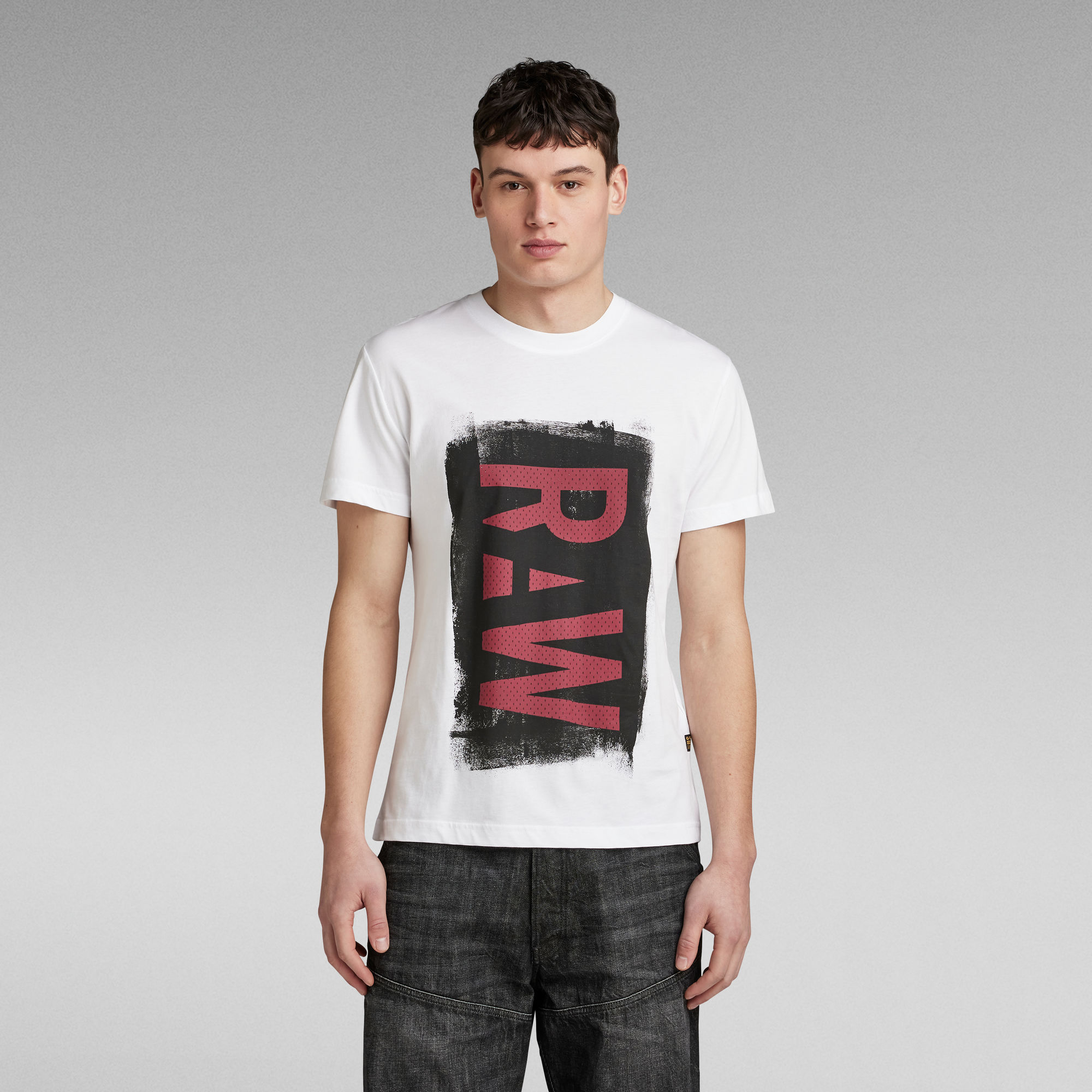 G-Star RAW Painted RAW Graphic T-Shirt Wit Heren