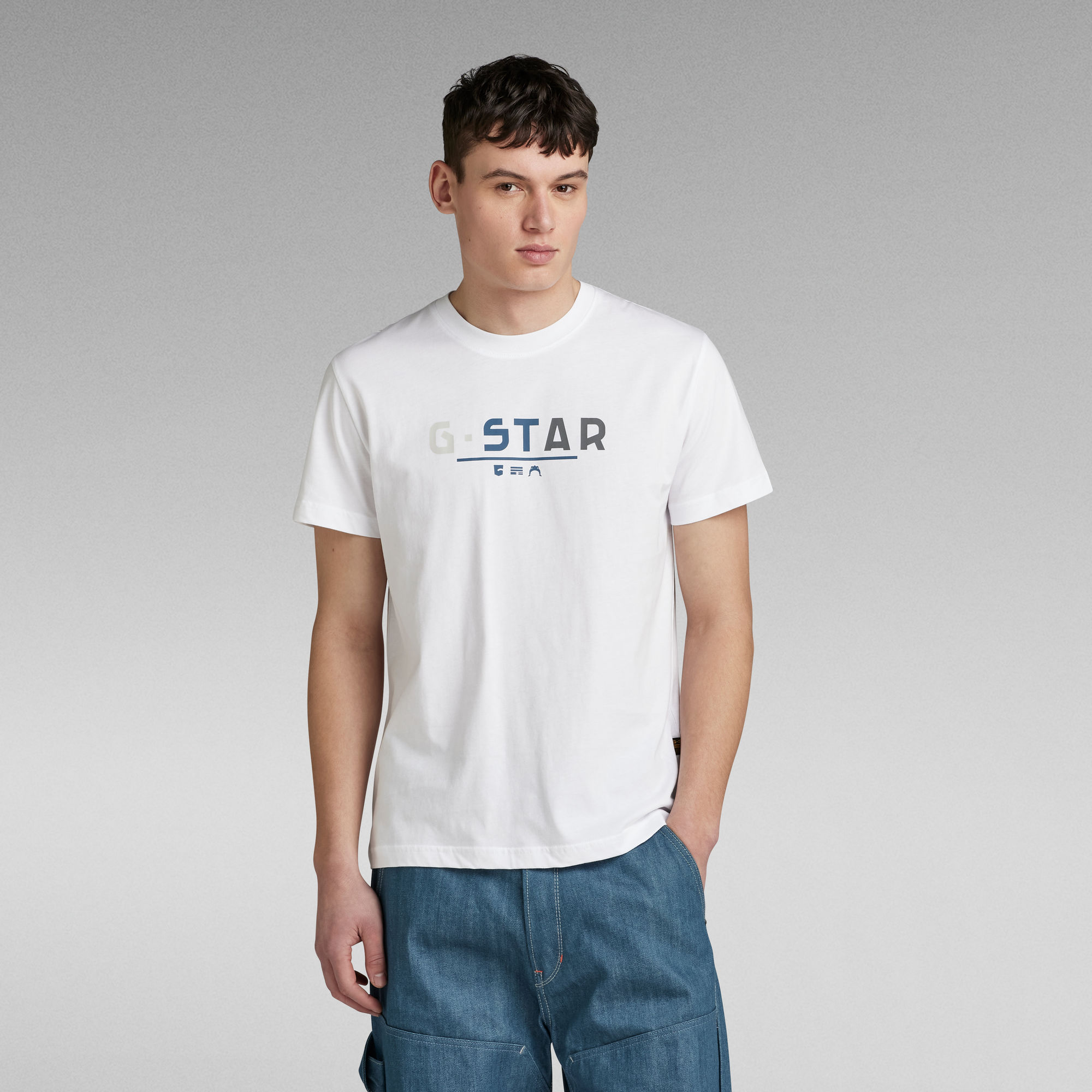 G-Star RAW Multi Logo Graphic T-Shirt Wit Heren