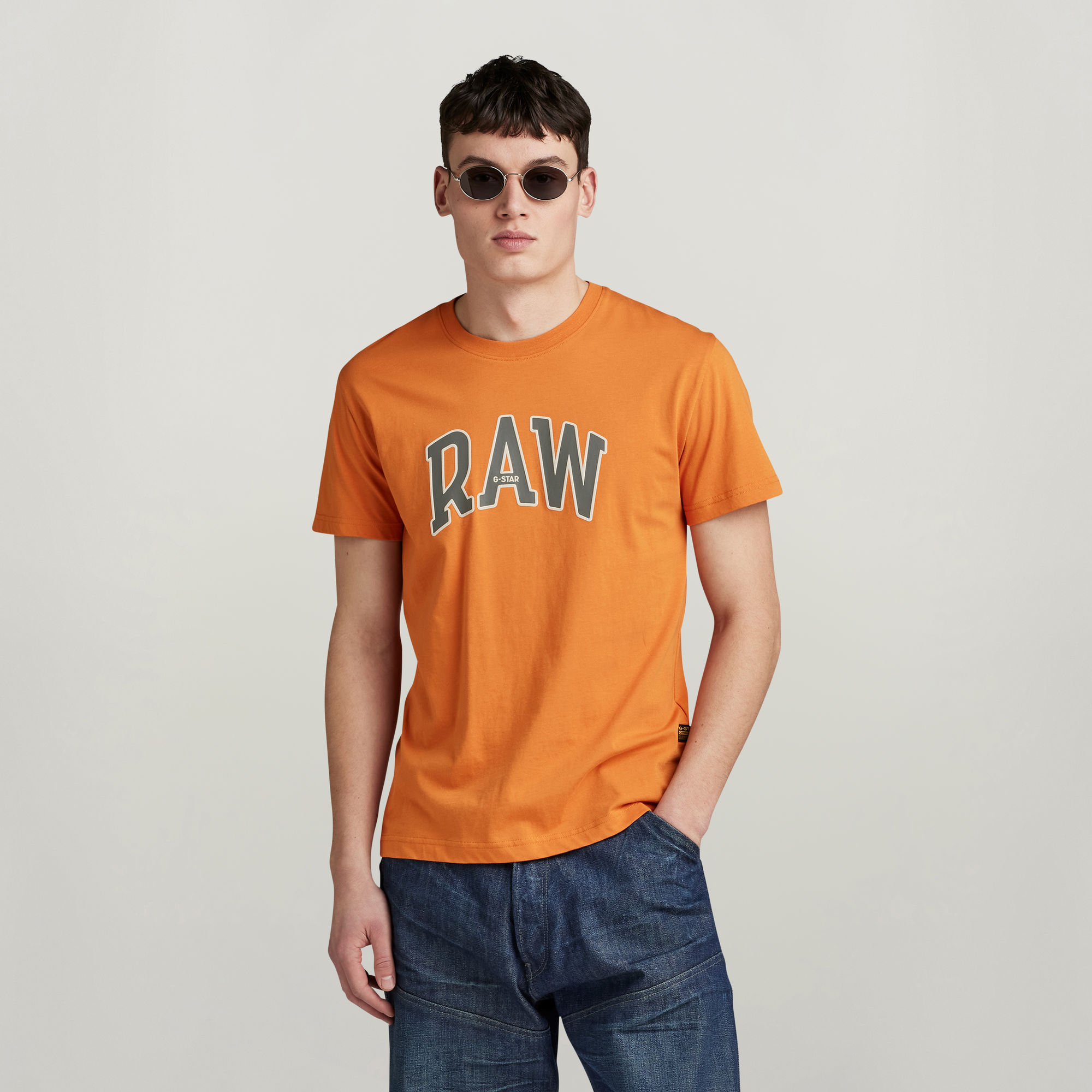 

Puff RAW Graphic T-Shirt - Orange - Men