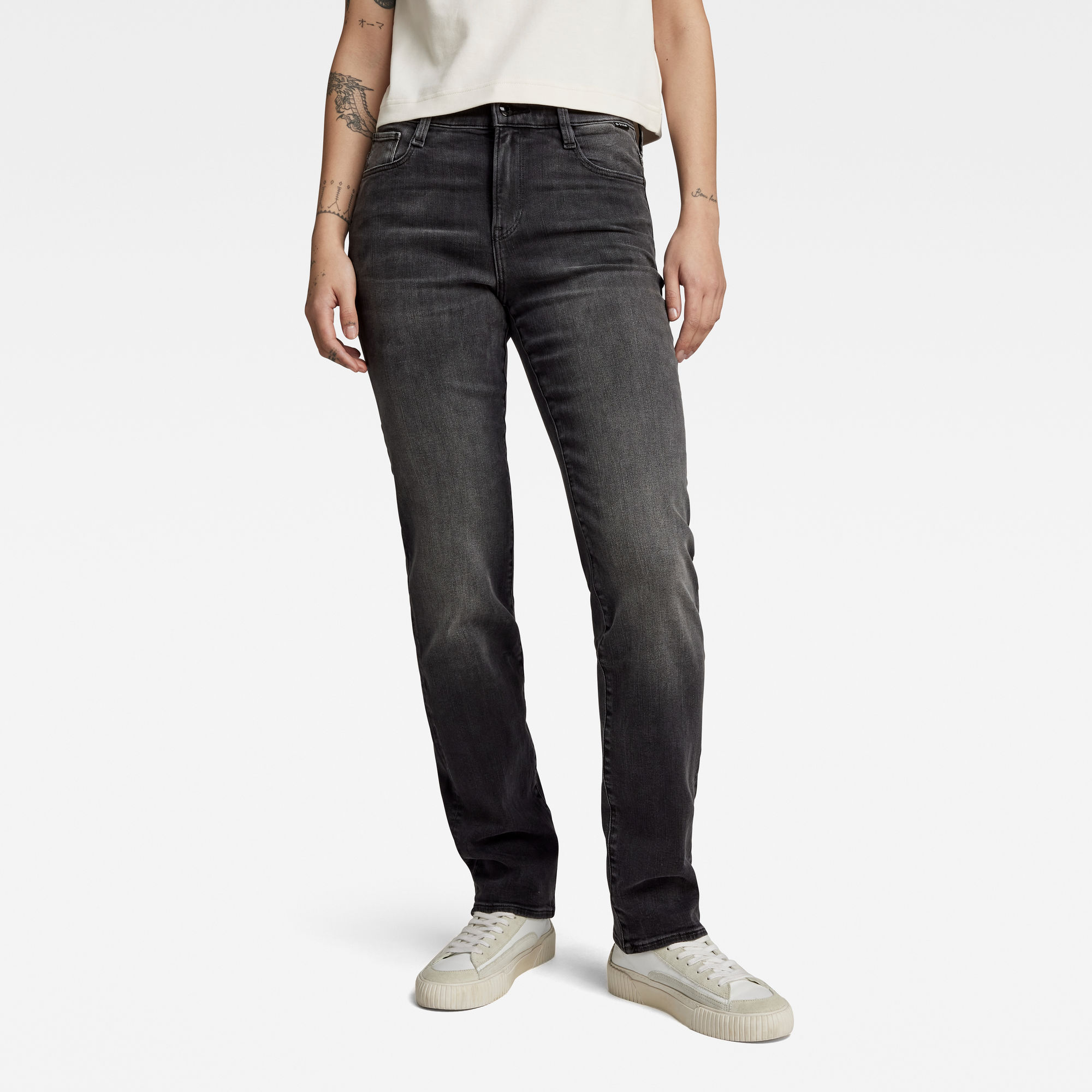 

Strace Straight Jeans - Zwart - Dames