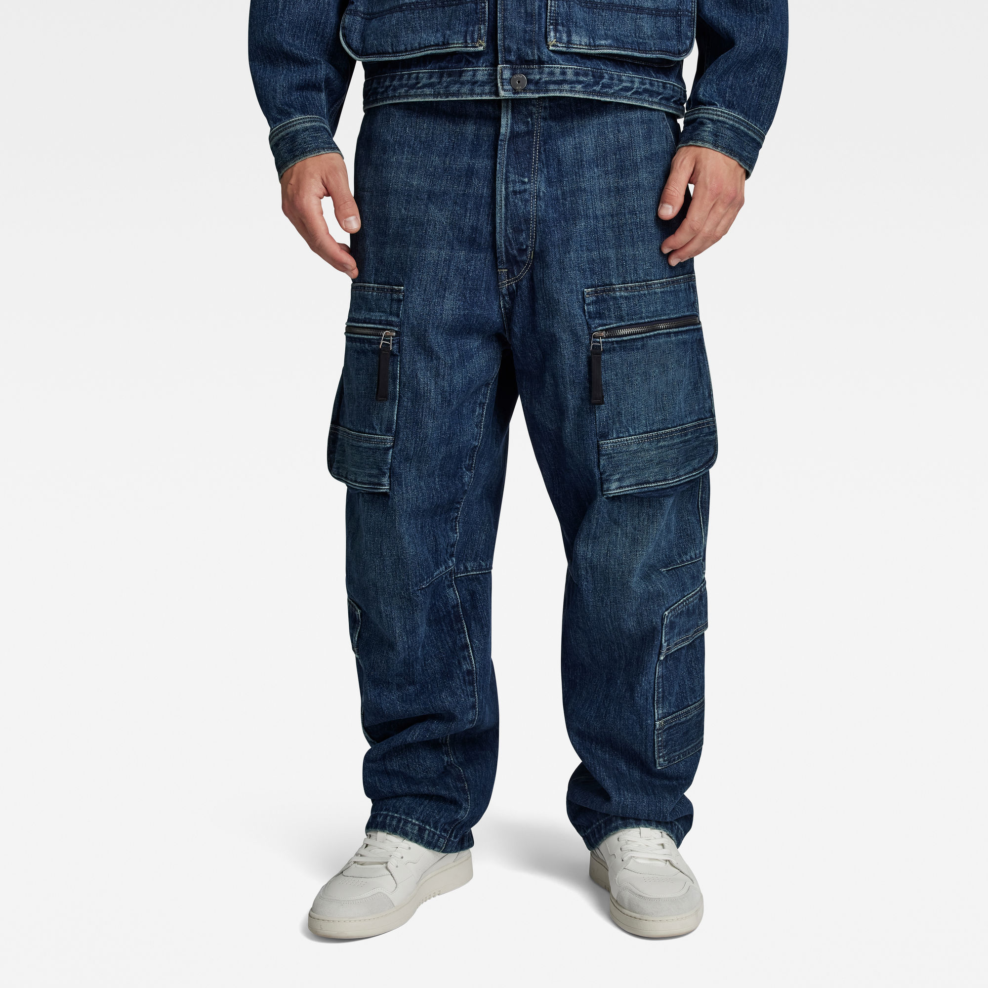 G-Star RAW Multi Pocket Cargo Relaxed Jeans Donkerblauw Heren