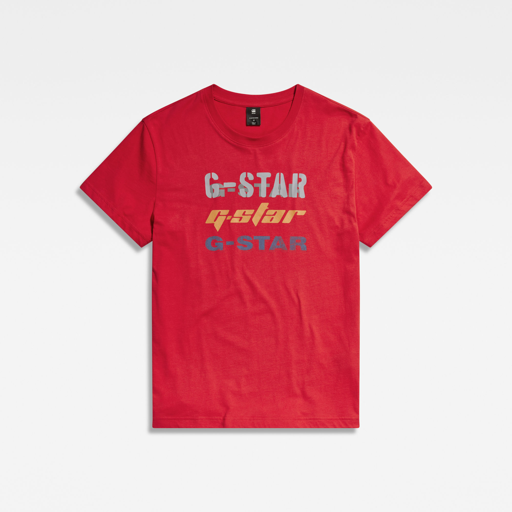 G-Star RAW Triple Logo Graphic T-Shirt Rood Heren