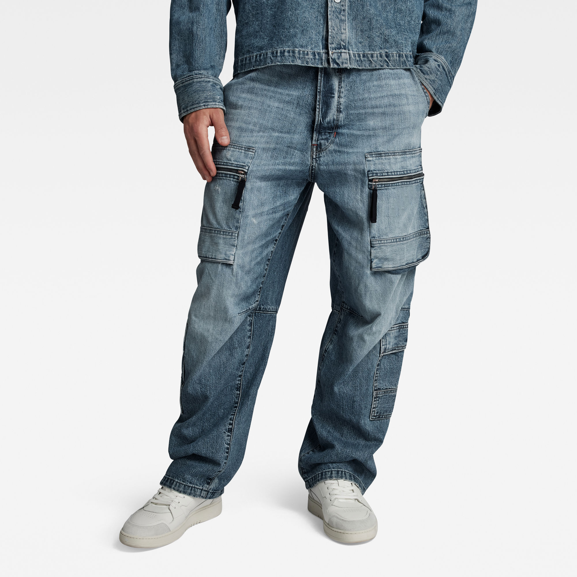 G-Star RAW Multi Pocket Cargo Relaxed Jeans Midden blauw Heren
