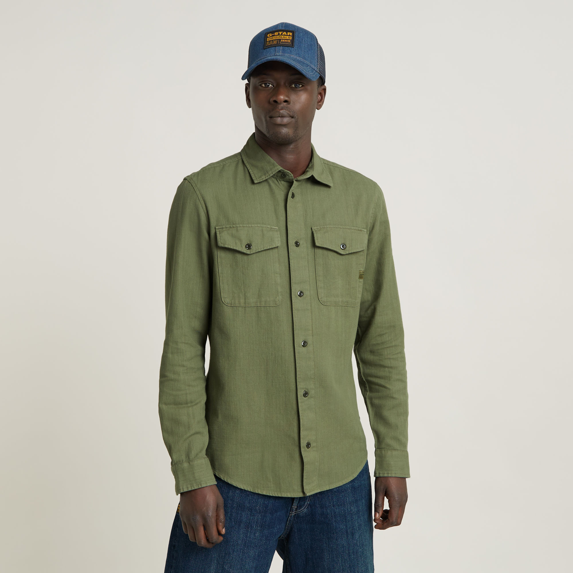 

Marine Slim Hemd - Grün - Herren