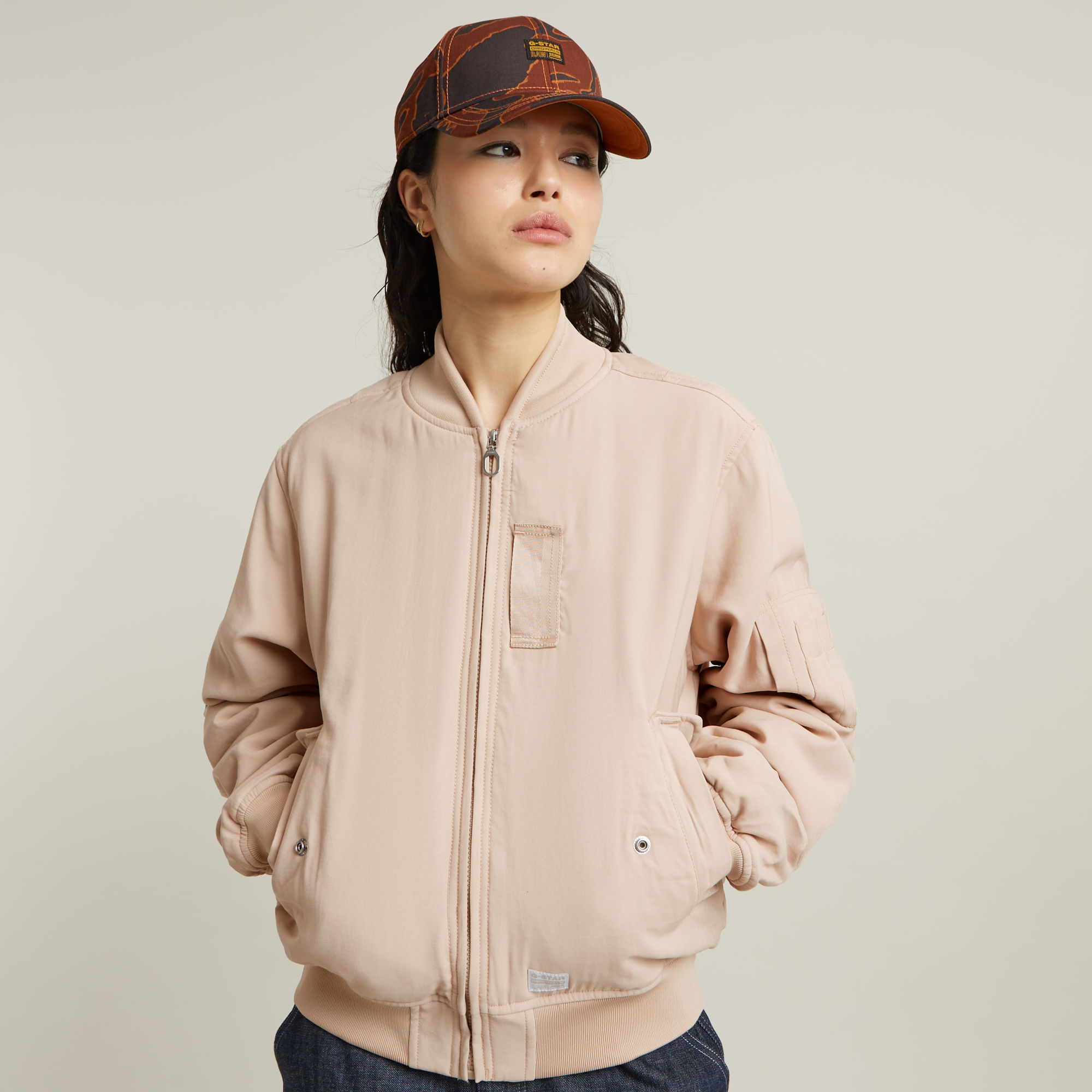 Bomber Padded Jacke - Pink - Damen