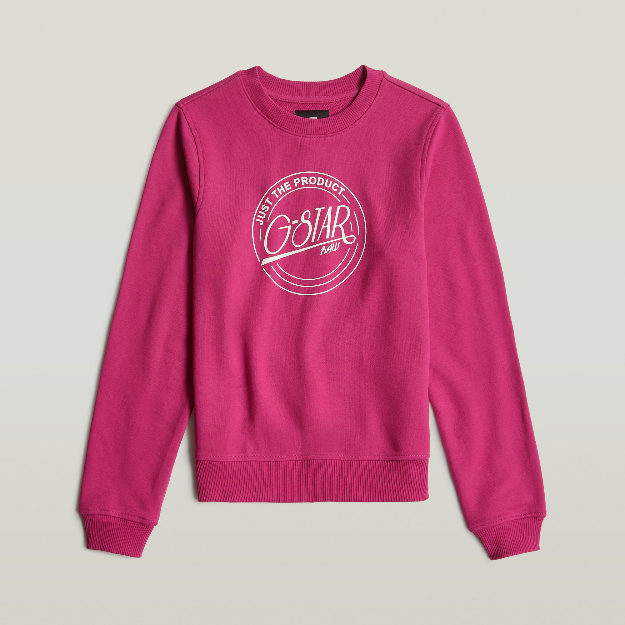 G-Star RAW Large Logo Crew Sweater Roze Dames