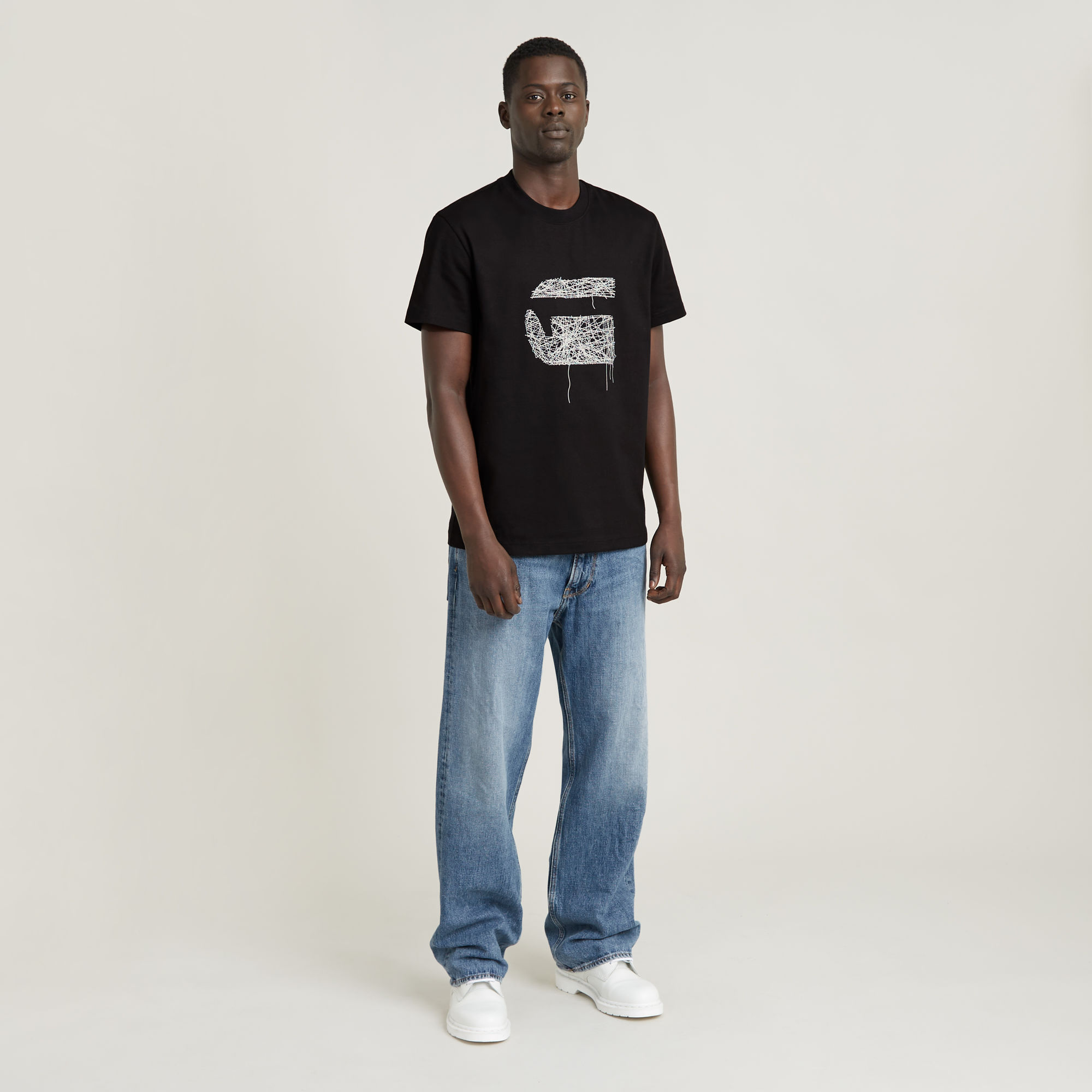 G-Star RAW Stitch Burger T-Shirt Zwart Heren