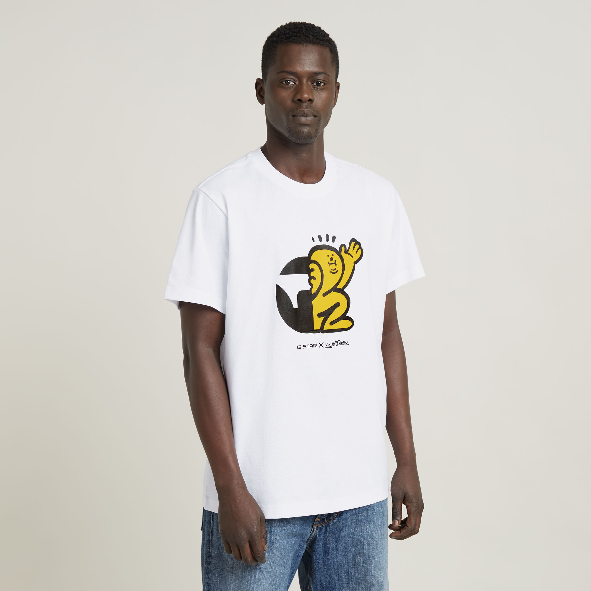 G-Star RAW Unisex Figure Cartoon Loose T-Shirt Wit Heren