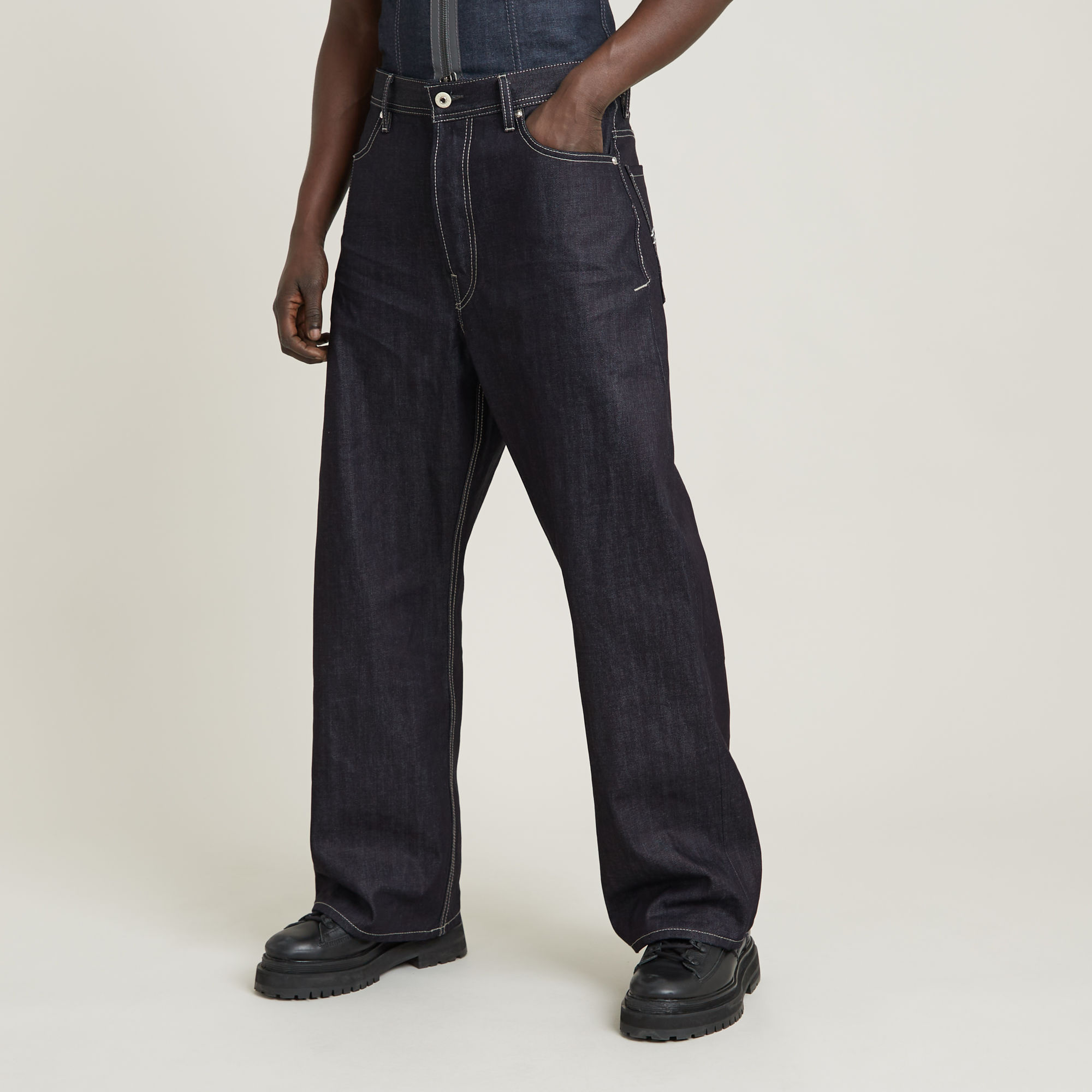 

BB Wide Pants Unisex - Dark blue - Men