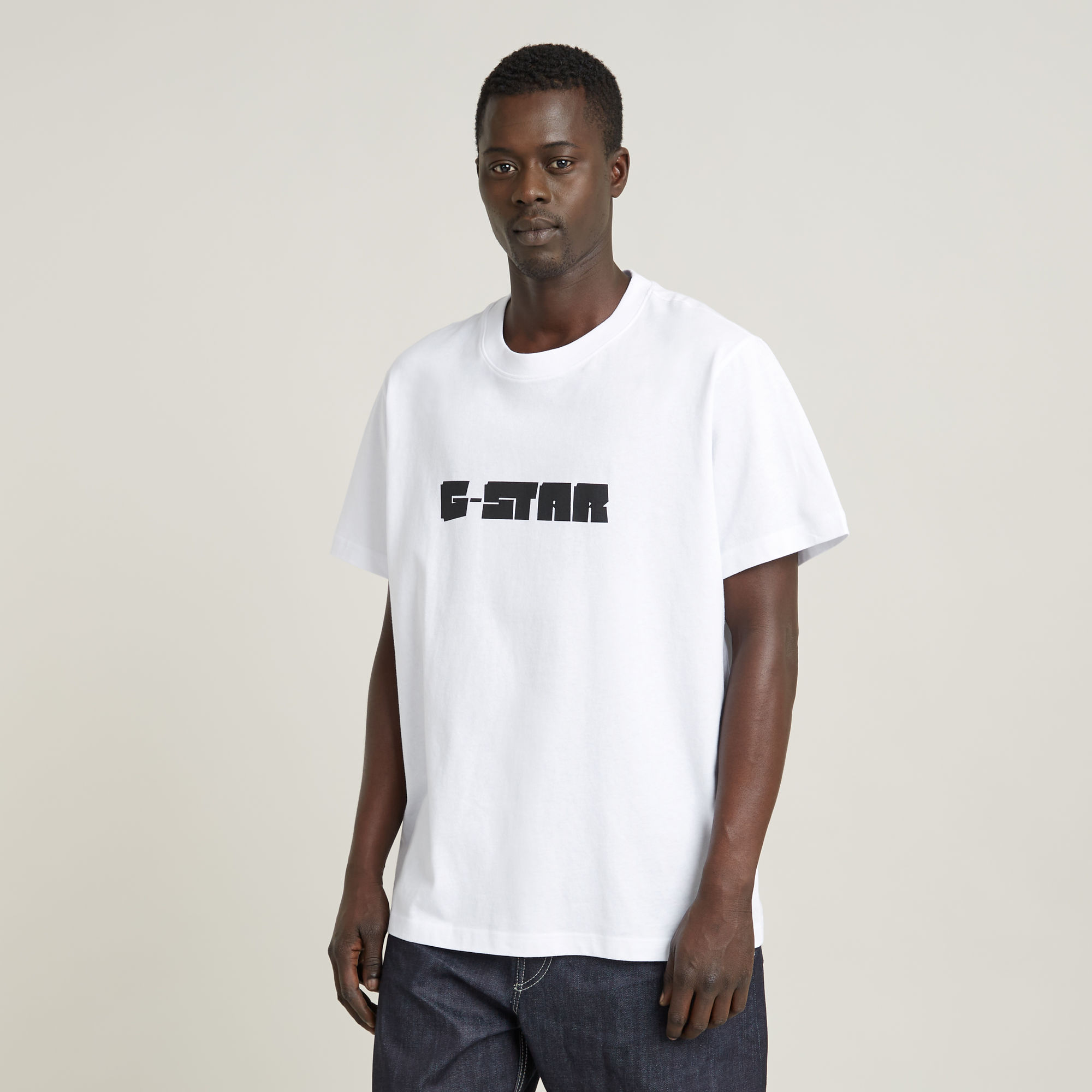 

Unisex Graphic Script Loose T-Shirt - White - Men
