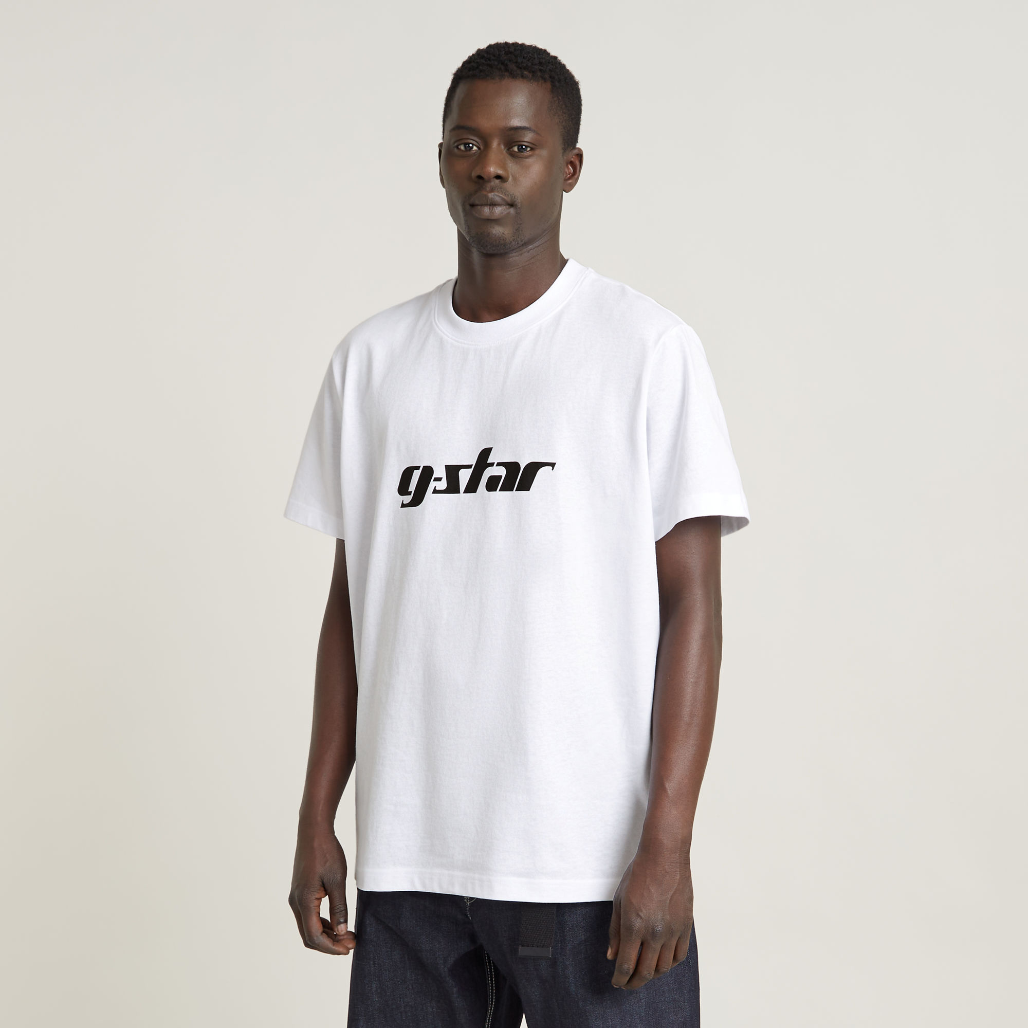 G-Star RAW Unisex Cursive Script Loose T-Shirt - Wit - Heren