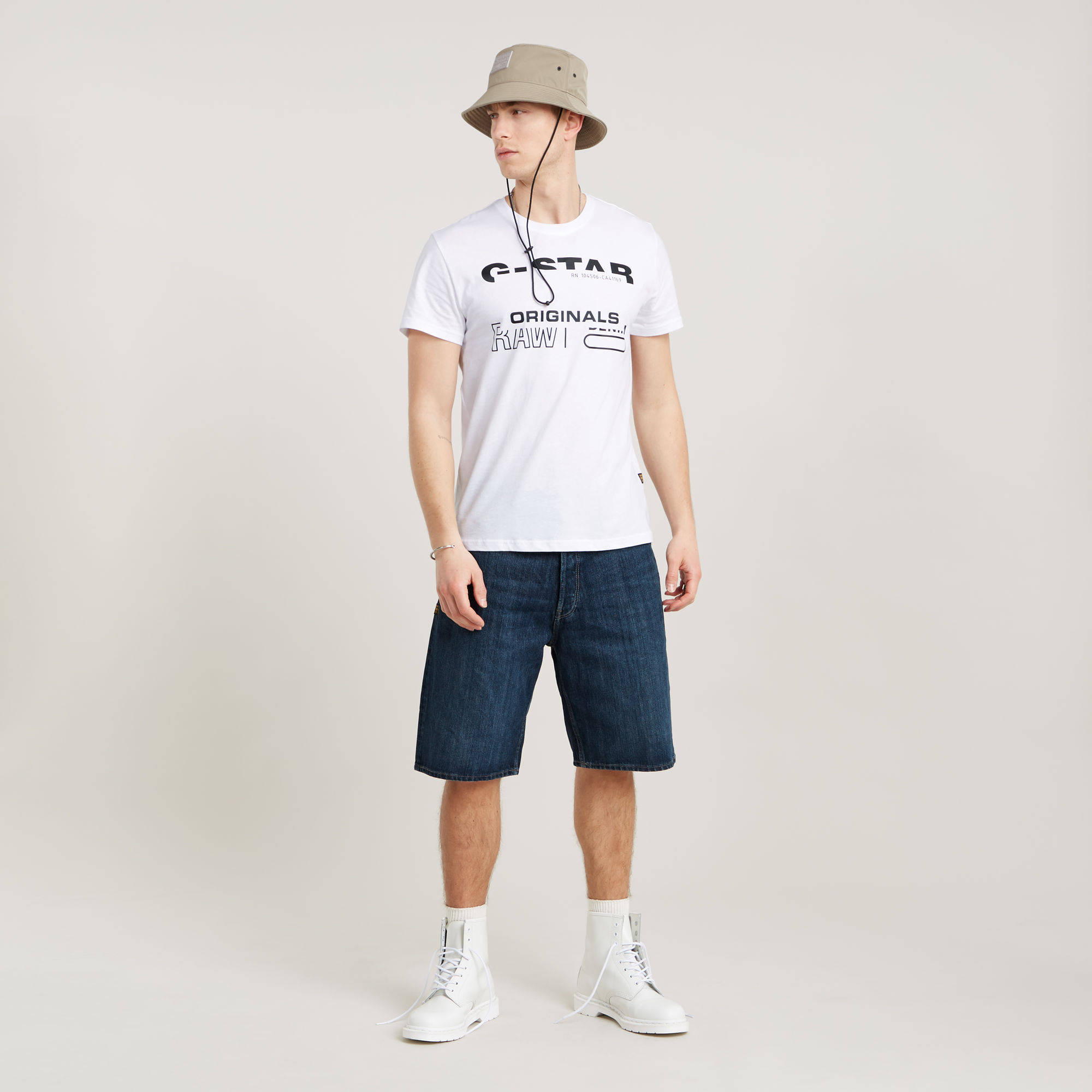 G-Star RAW Originals T-Shirt Wit Heren
