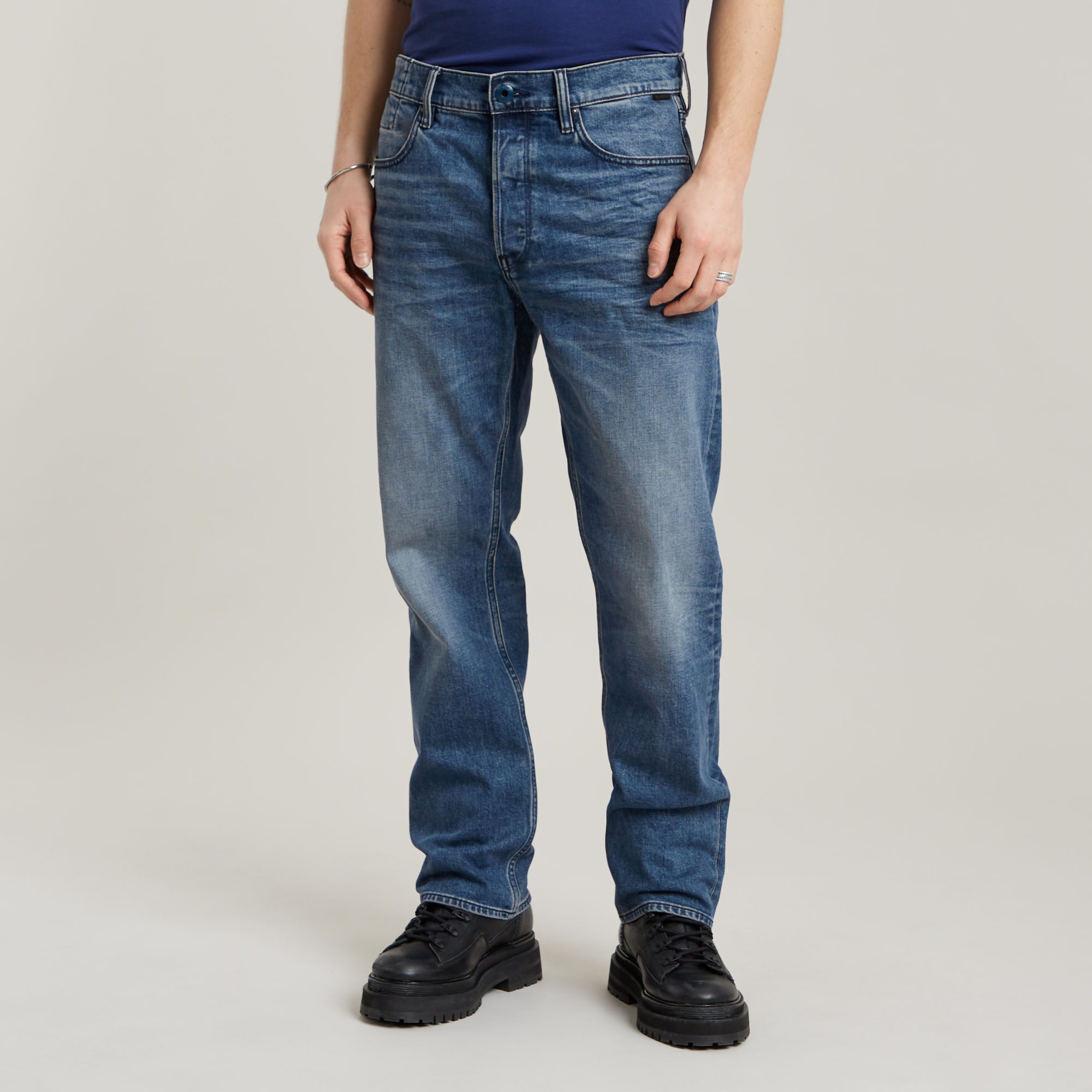 

Dakota Regular Straight Jeans - Midden blauw - Heren