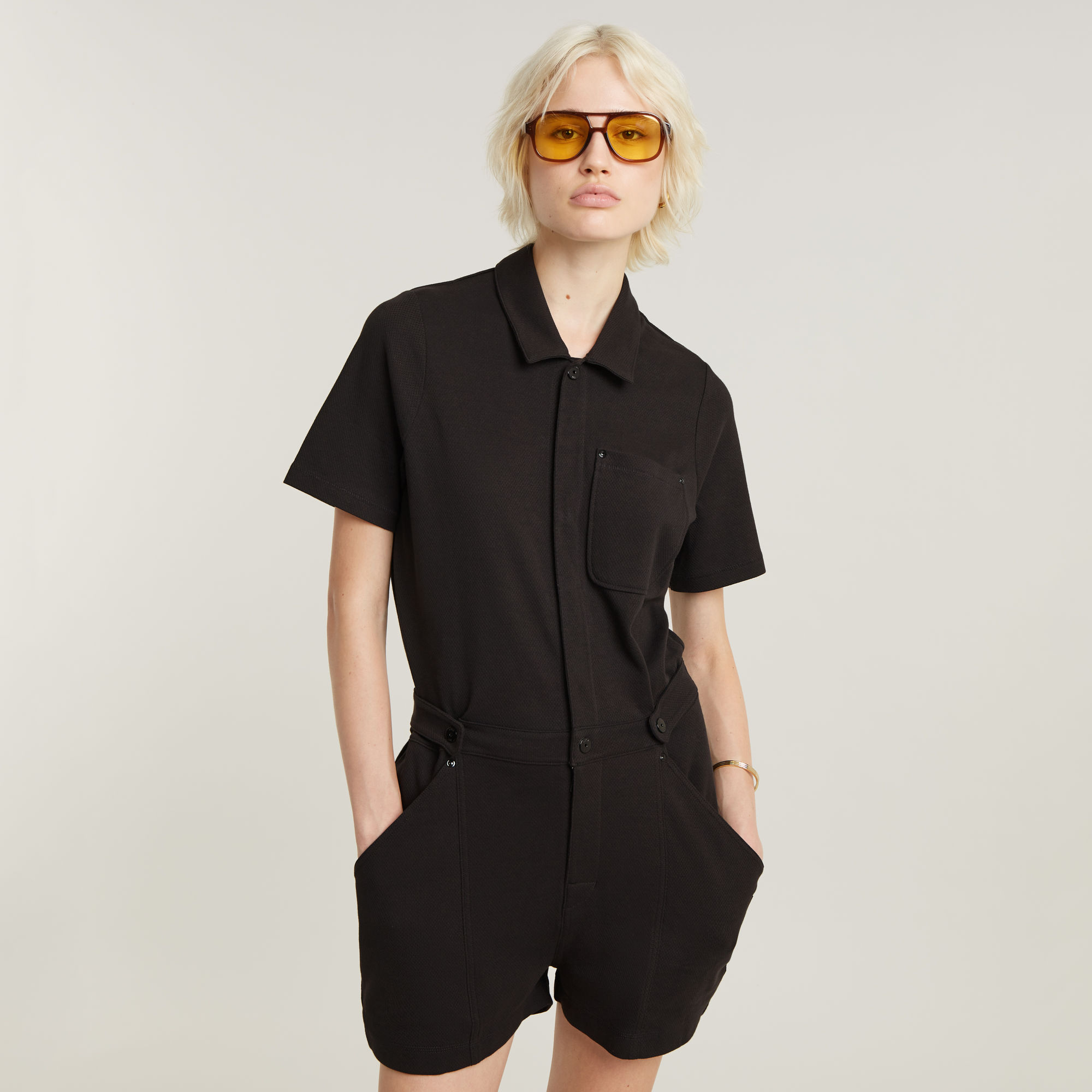 G-Star RAW Track Playsuit Zwart Dames