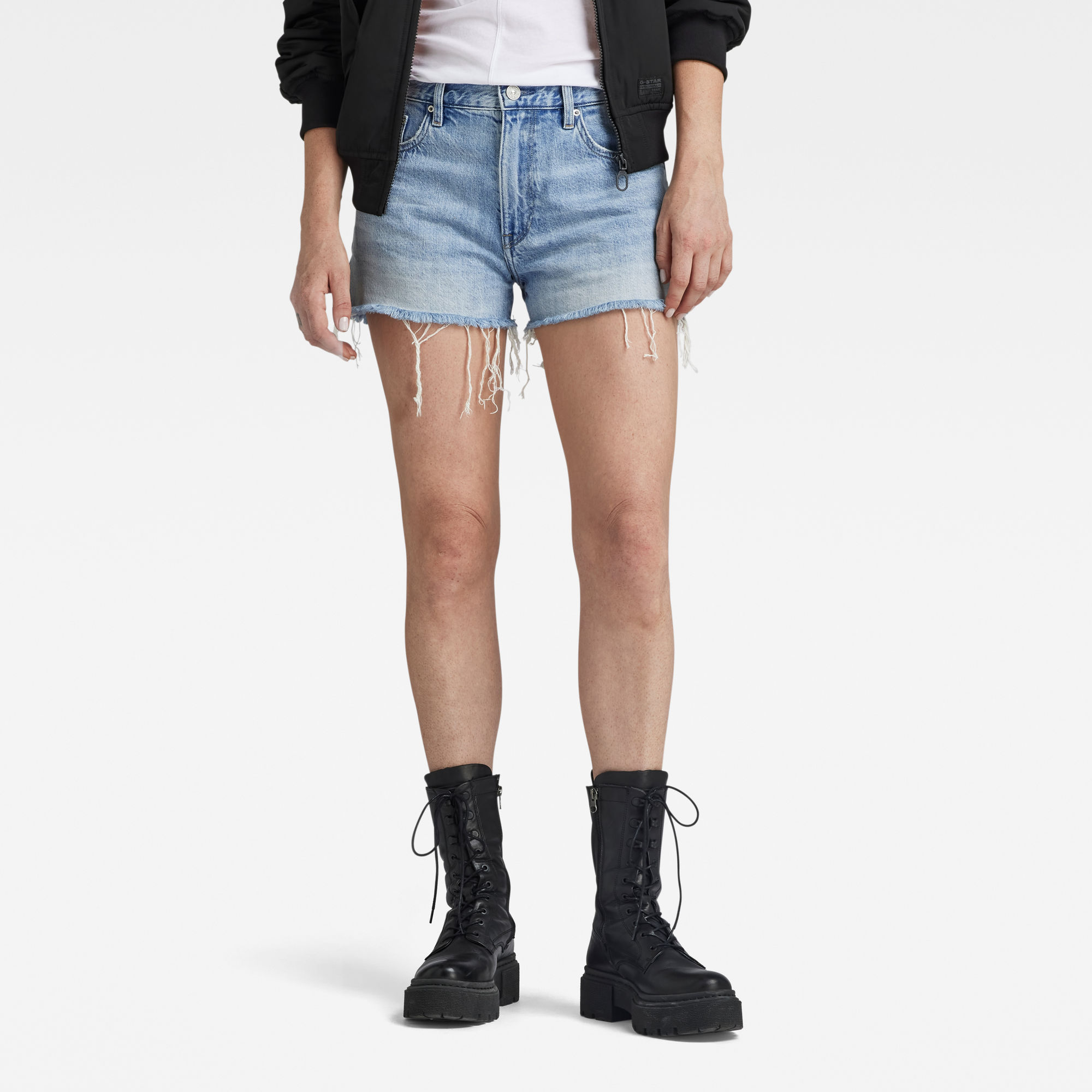 

True Shorts Raw Edge - Hellblau - Damen