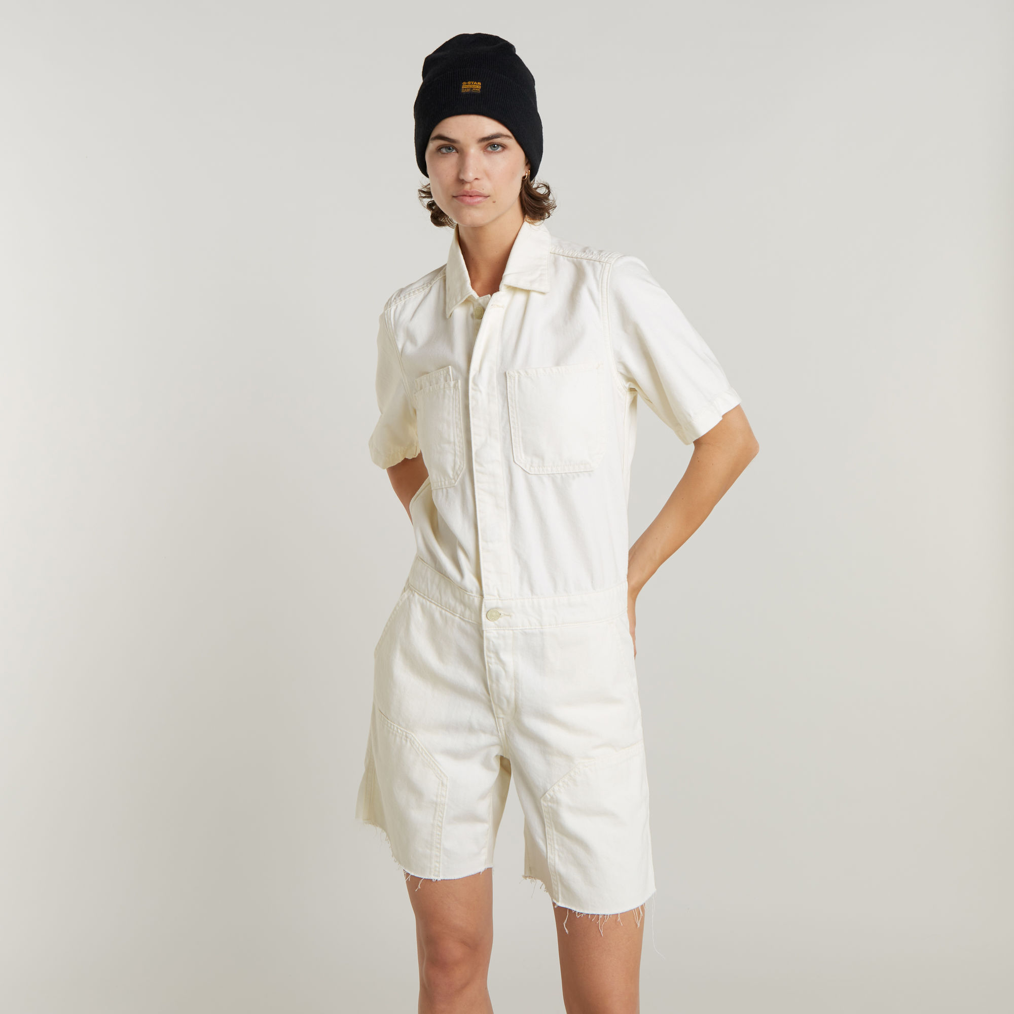 

Painter Short Overall - White - Women