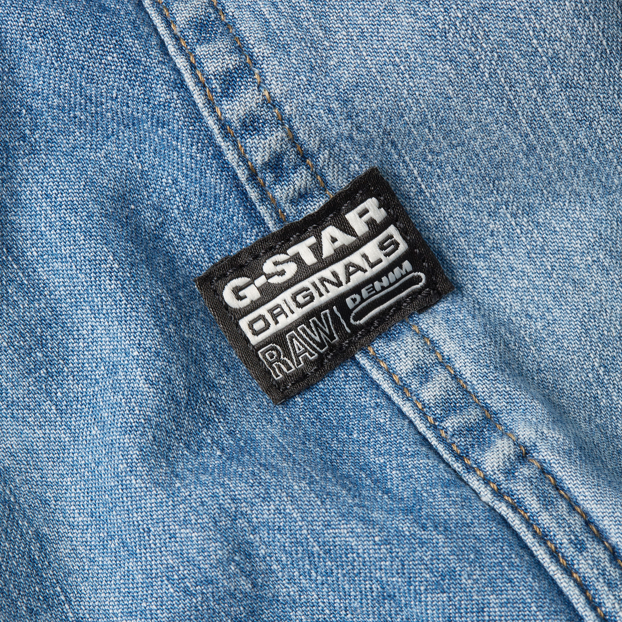 G-Star RAW Slanted Double Pocket Regular Shirt Lichtblauw Heren